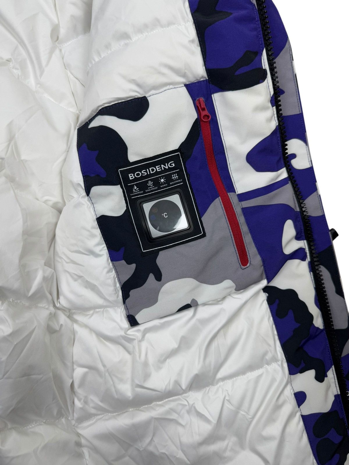 Designer Bosideng Camouflage Extreme Cold Down Parka Fur Trim Hooded Size S / US 4 / IT 40 - 19 Thumbnail