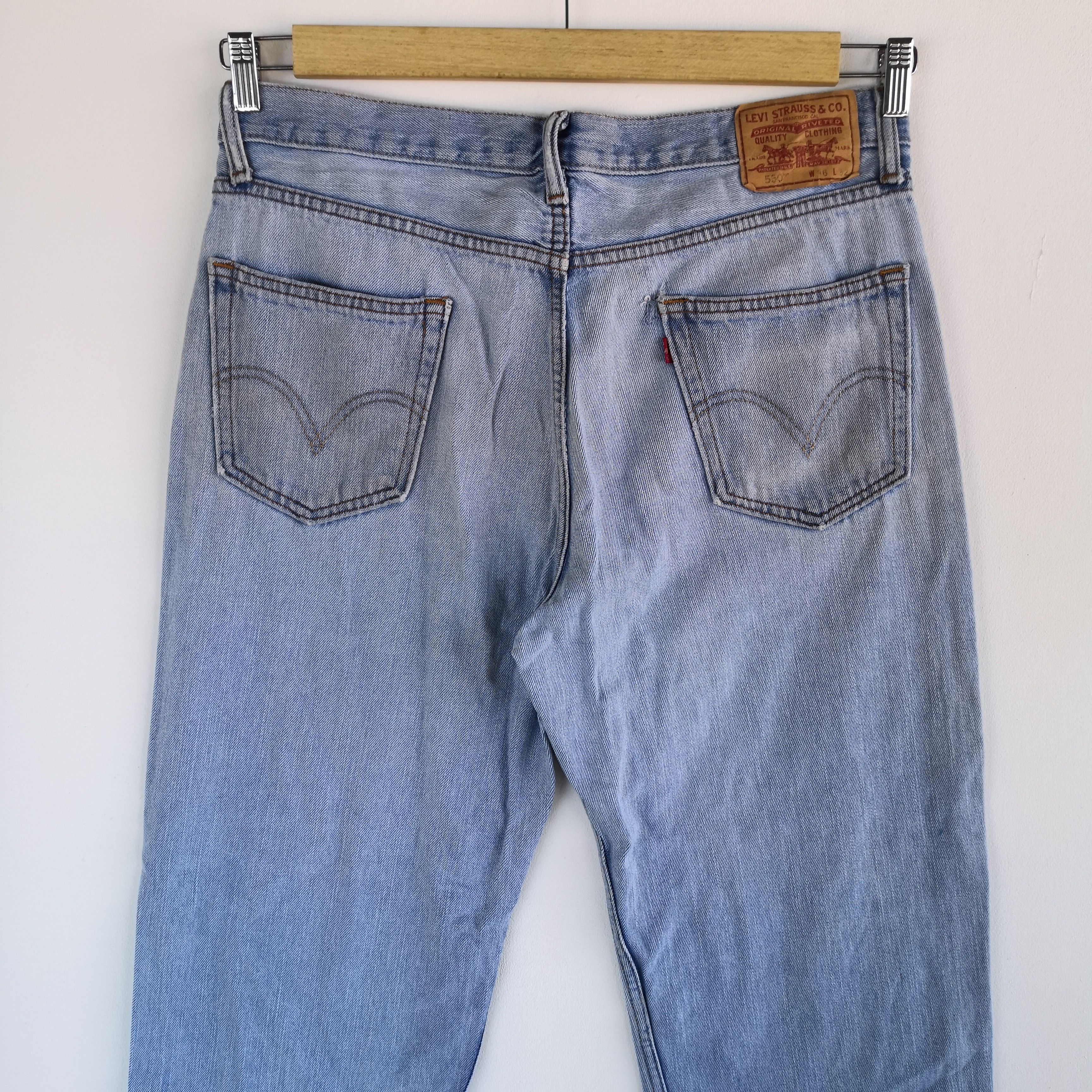 Levi's Vintage Levis 550 Sun Faded Denim Levi's Light Wash Jeans Size US 34 / EU 50 - 4 Thumbnail