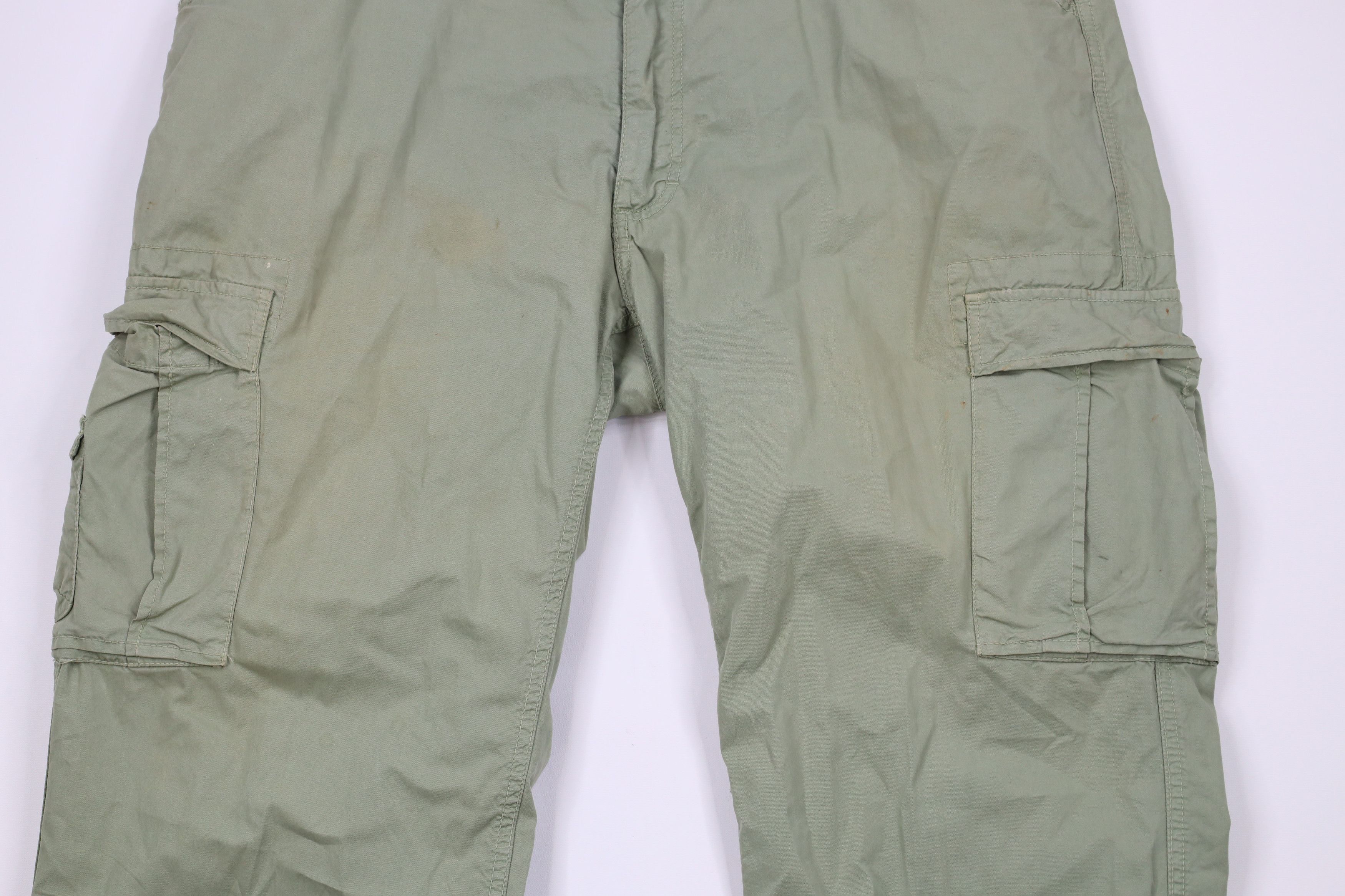 Ralph Lauren × Vintage Vintage 90s Ralph Lauren Military Wide Leg Cargo Pants Green Size US 40 / EU 56 - 3 Thumbnail