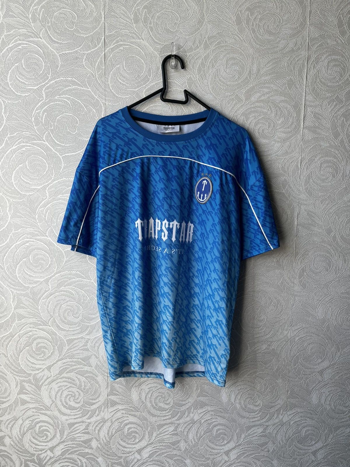Trapstar London Trapstar Blue Monogram Jersey Italian Collaboration DrillY2K Size US XL / EU 56 / 4 - 1 Thumbnail