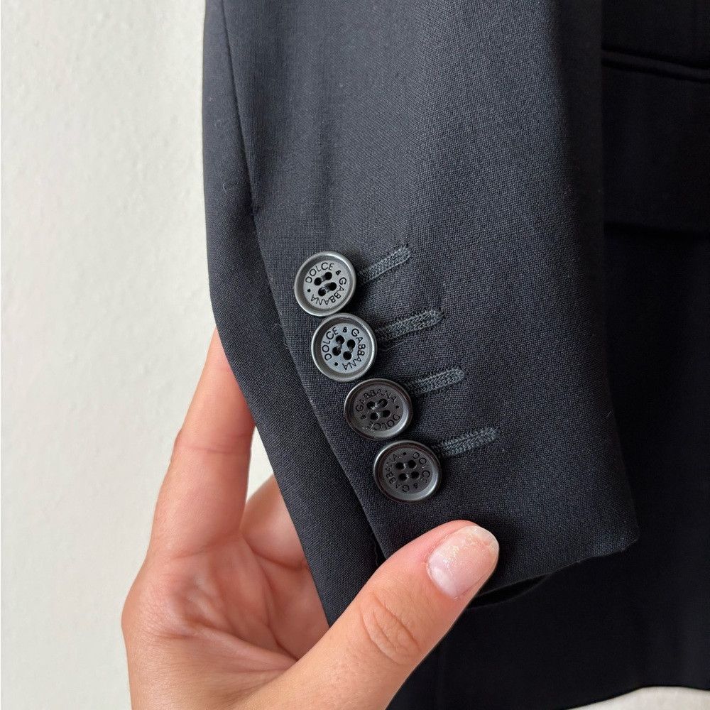 Dolce & Gabbana Dolce & Gabbana Men’s Black Wool Blazer Suit Jacket Size 52 Size 42R - 5 Thumbnail