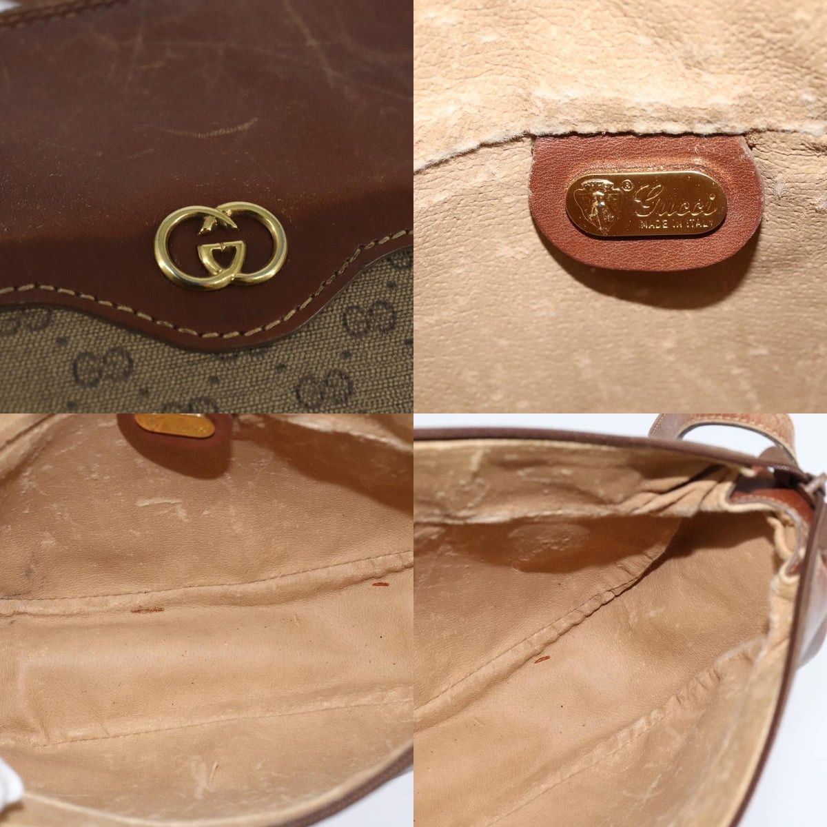 Gucci GUCCI Micro GG Supreme Shoulder Bag Pvc Beige Gold 001 984 Size ONE SIZE - 11 Thumbnail