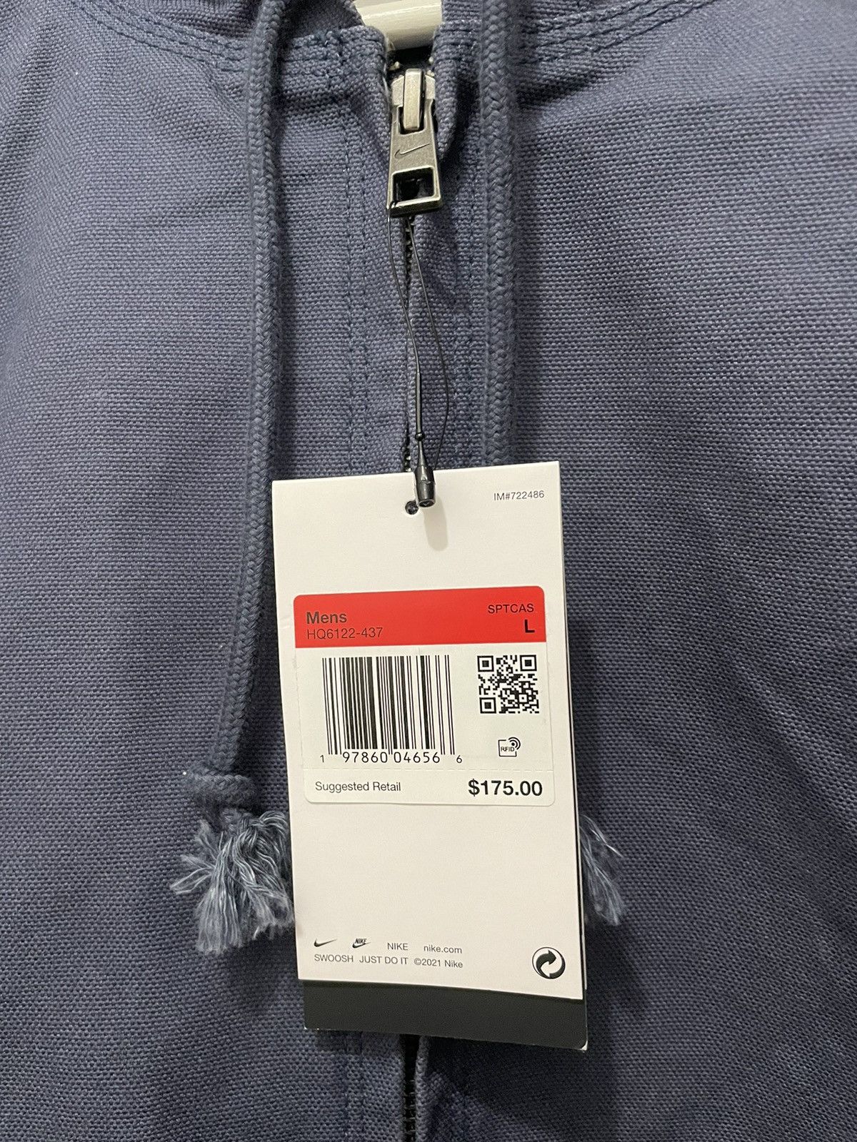 Nike Nike Life Men’s large Full-Zip Unlined Canvas Jacket Navy Size US L / EU 52-54 / 3 - 2 Thumbnail