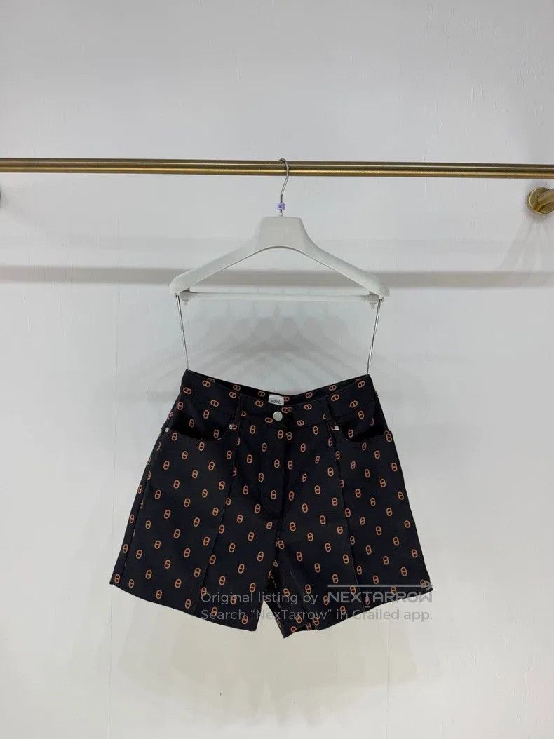 Hermes Hermes Pig Nose Monogrammed Denim Shorts Size 25" / US 0 / IT 36 - 1 Thumbnail
