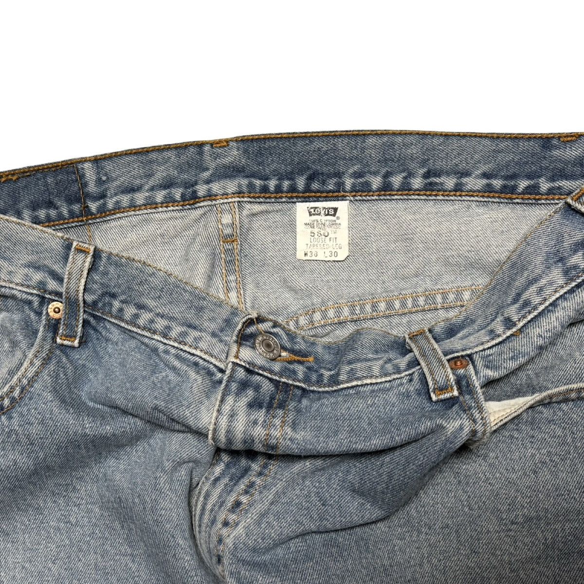 Levi's Vintage Levi's 550 Jeans Mens 38x30 Light Wash Blue Relaxed Size US 38 / EU 54 - 4 Thumbnail
