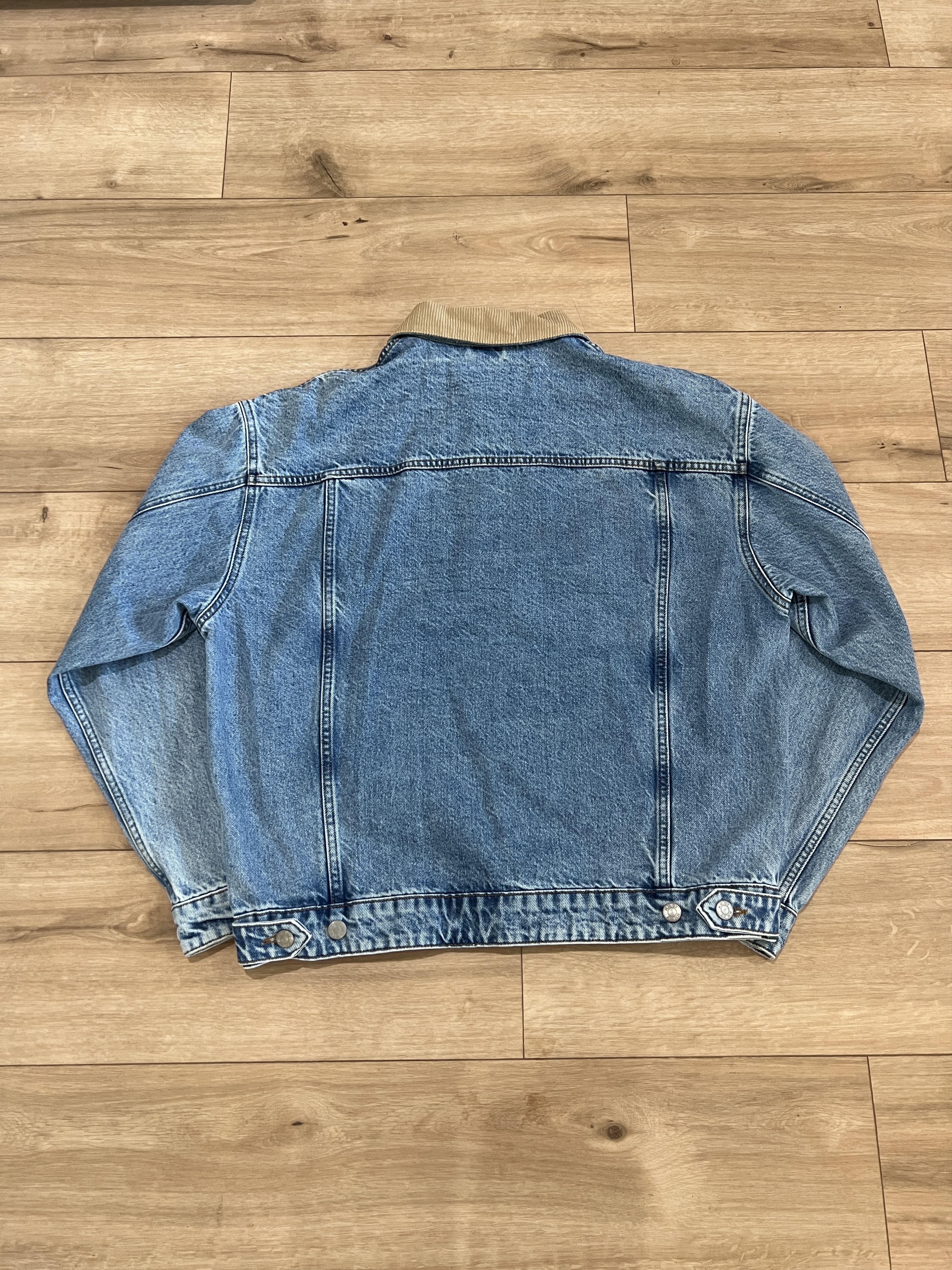 NN07 NN07 Blue Denim Jacket Corduroy Collar Button Up Overshirt Size US M / EU 48-50 / 2 - 2 Thumbnail