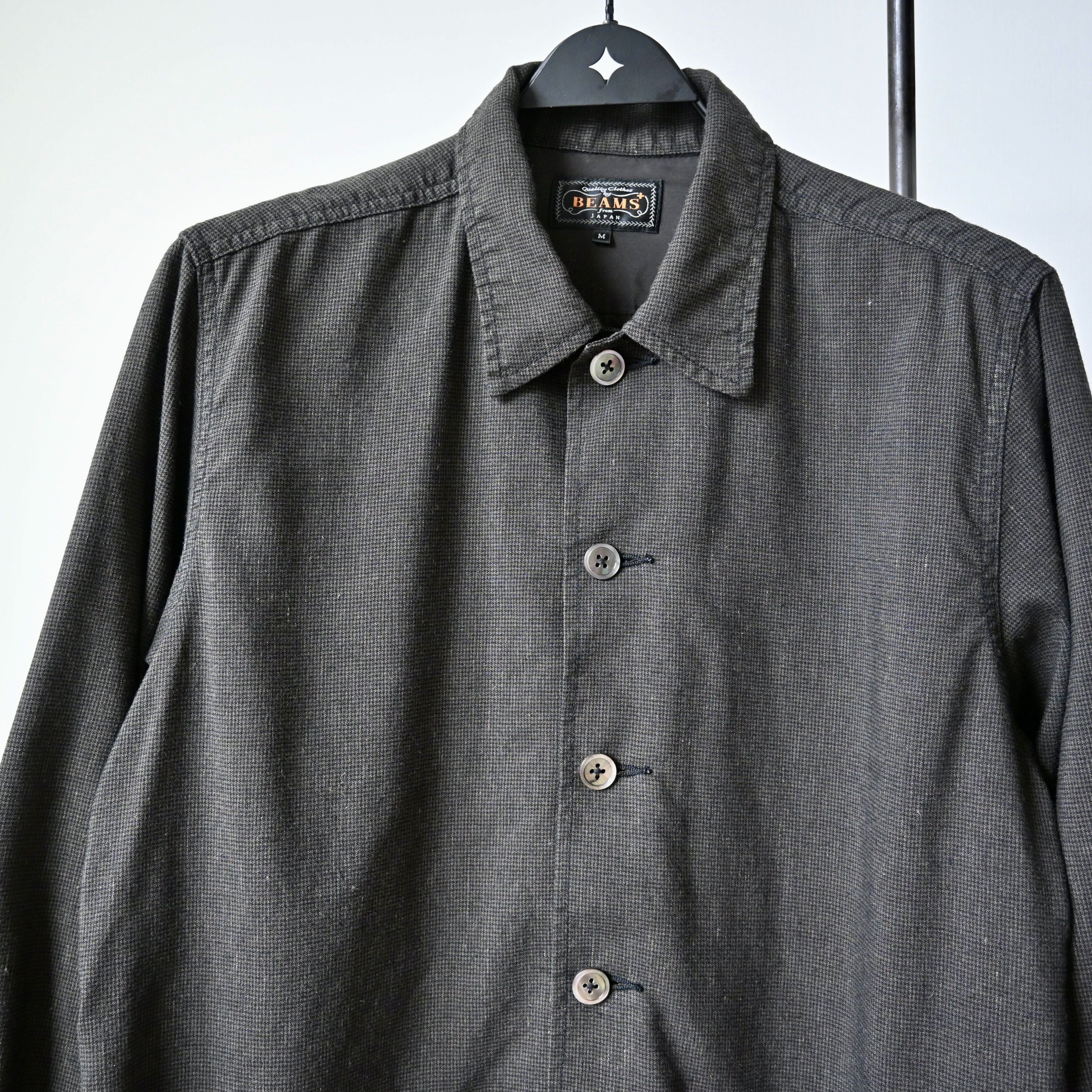 Beams Plus BEAMS Plus linen/rayon blend 2-pocket jacket, houndtooth Size US M / EU 48-50 / 2 - 8 Thumbnail