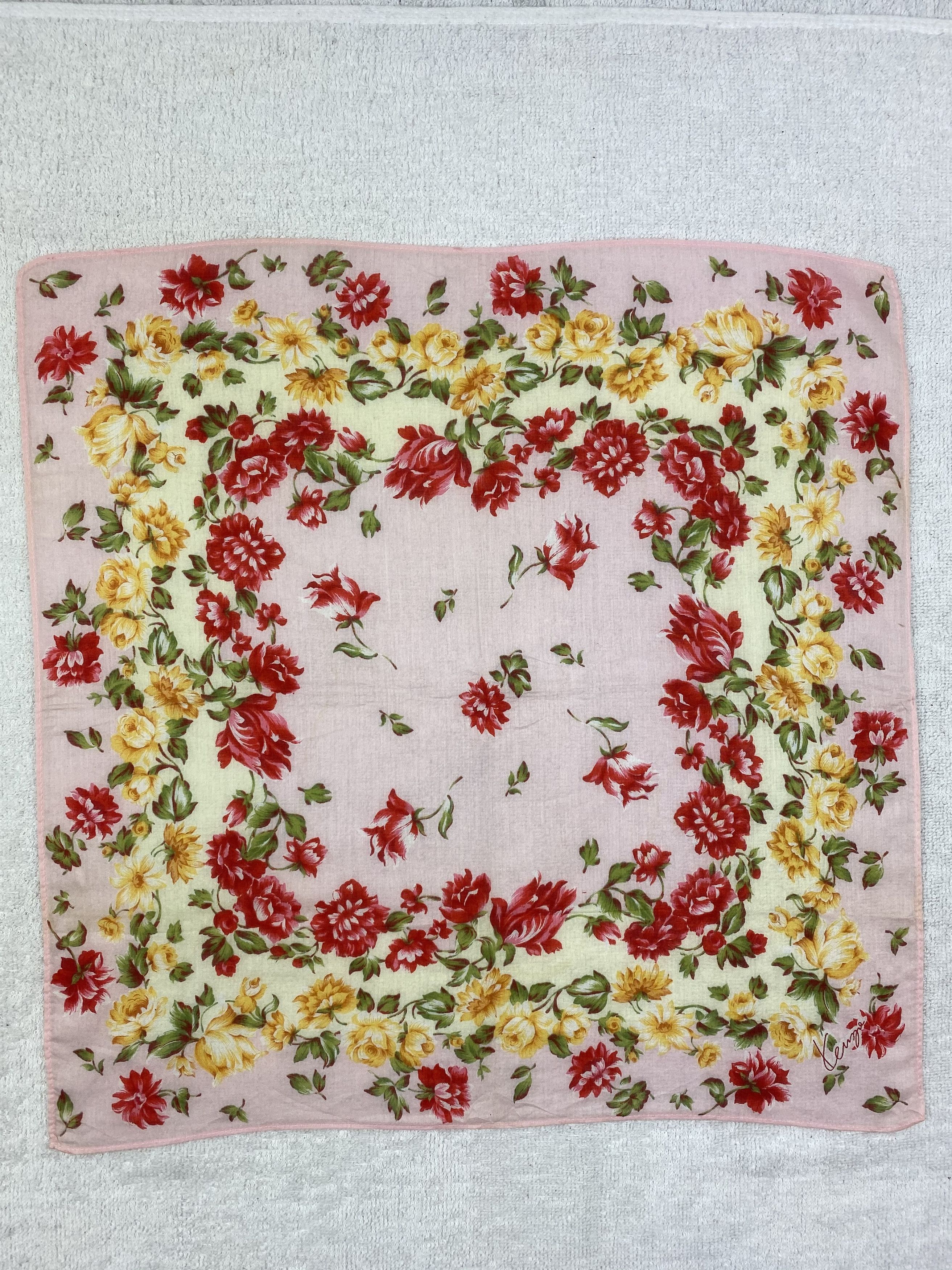 Kenzo × Vintage Kenzo Floral Handkerchief / Bandana / Neckerchief Size ONE SIZE - 3 Thumbnail