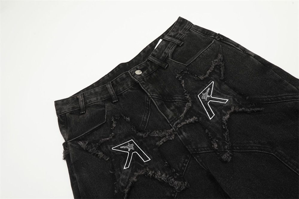 Vintage Men's American street loose patch embroidered jeans Size US 32 / EU 48 - 3 Thumbnail