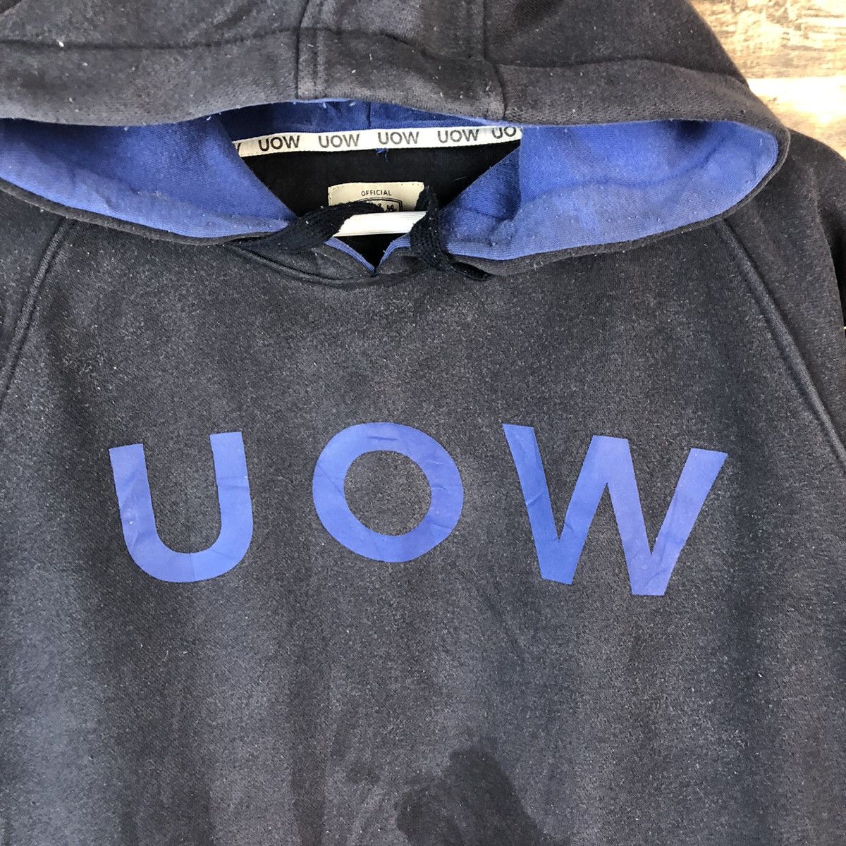 Japanese Brand UOW Black sweatshirt Hoodie #A2030 Size US L / EU 52-54 / 3 - 9 Thumbnail