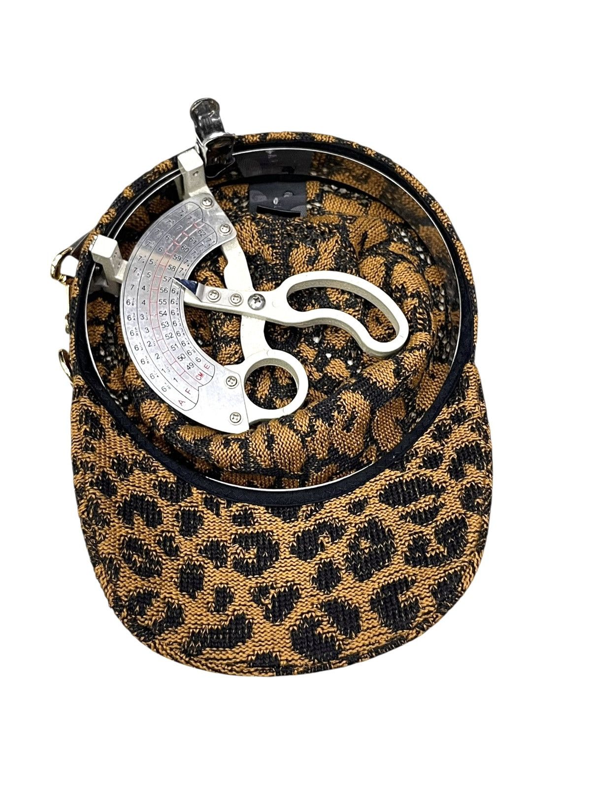 CA4LA 🐆 Gorgeous Ca4la Leopard Knit Hat w/ Chain & Stud Unisex Size ONE SIZE - 18 Thumbnail