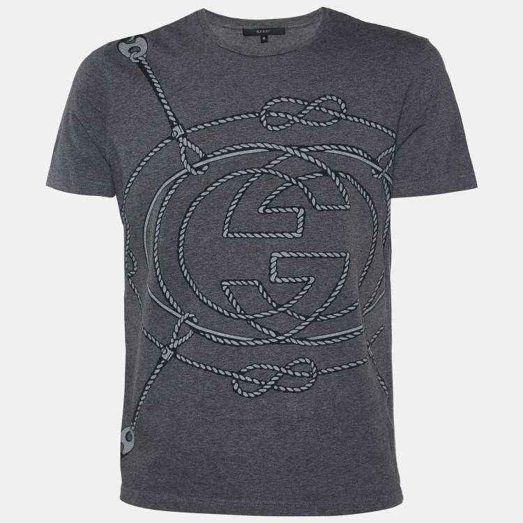 Gucci Gucci Gray Knot Double G Tee Size US S / EU 44-46 / 1 - 1 Thumbnail