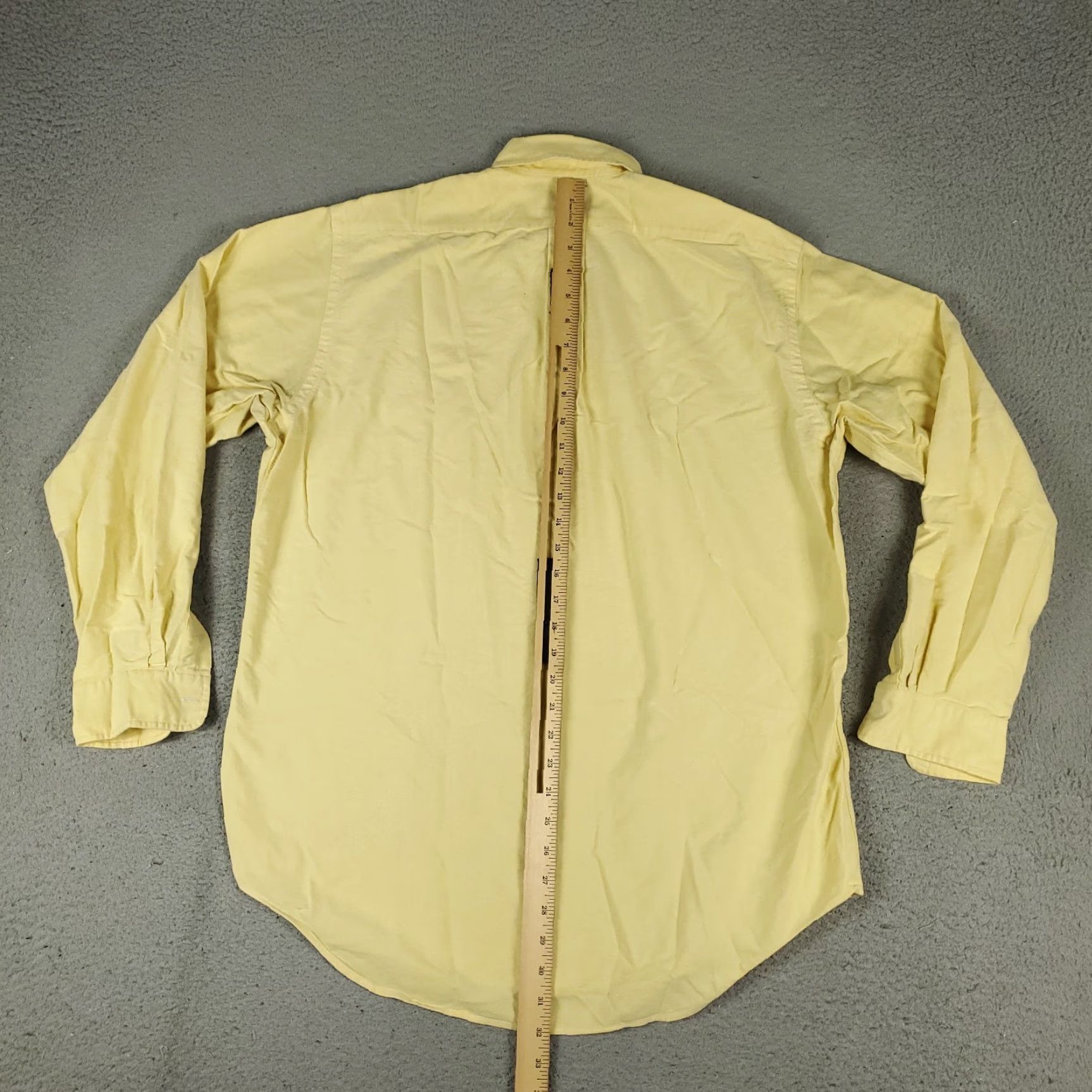 Ralph Lauren Ralph Lauren Dress Shirt Mens 15.5 Yellow Pony Button-Down Long Sleeve Regular Fit Adult Medium Yellow, Non-Iron, Pockets, Classic American Style Size 40R - 4 Thumbnail