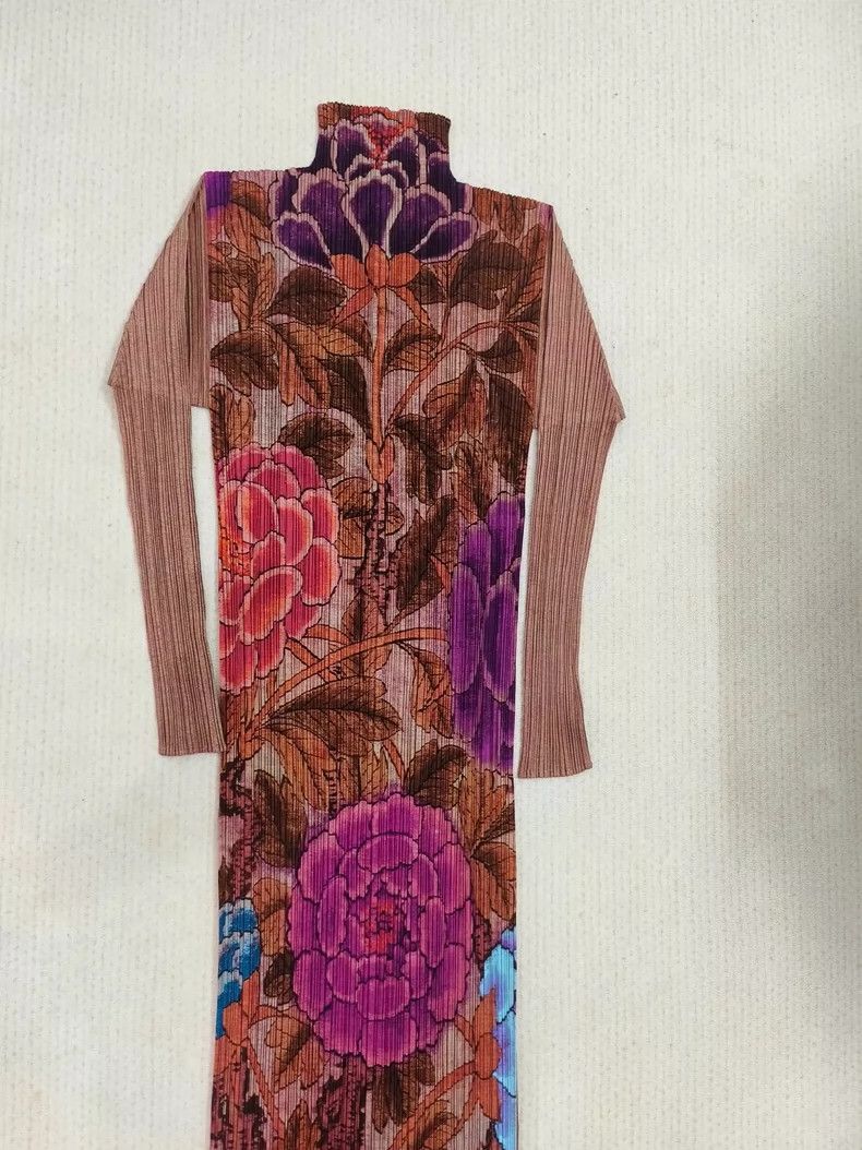 Issey Miyake Issey Miyake size:3 Vintage peony pleated dress Size XS / US 0-2 / IT 36-38 - 2 Thumbnail