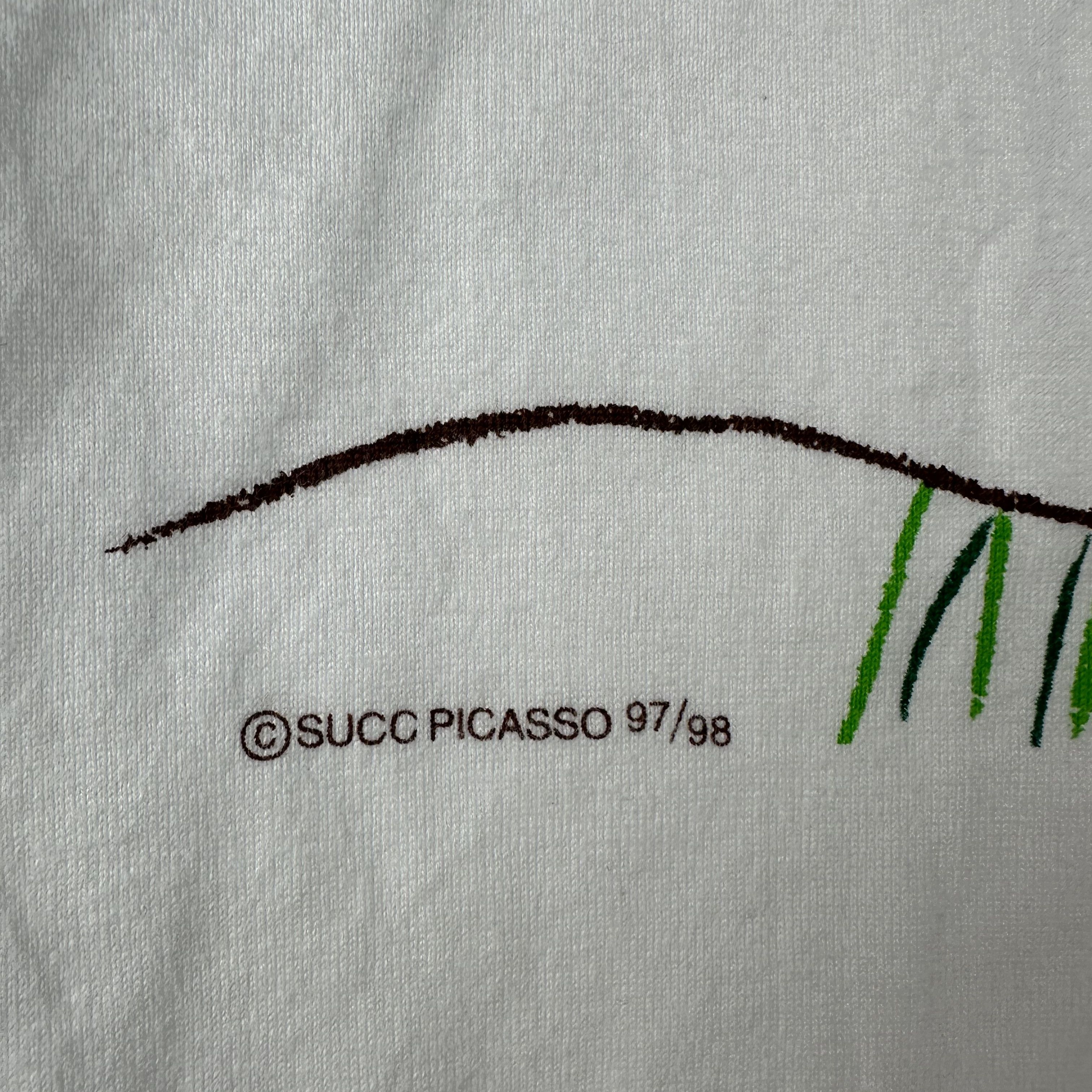 Vintage ​​​​Vintage 1997/98 Pablo Picasso Bouquet of Peace Art Tee Size US M / EU 48-50 / 2 - 4 Thumbnail