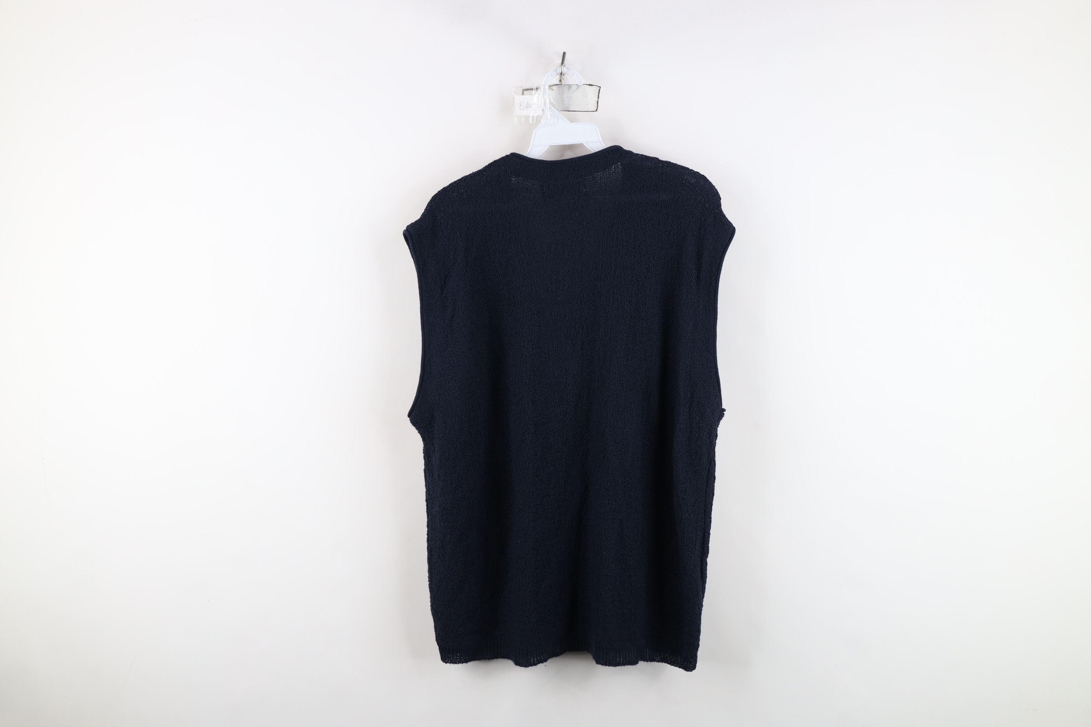 Vintage Vintage 90s Streetwear Thermal Crochet Knit Sweater Vest USA Size US L / EU 52-54 / 3 - 7 Thumbnail