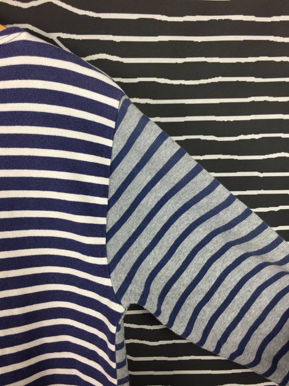 Saint James Vtg Saint James Mixed Patterns Breton Stripe Boat Neck Tee Size US M / EU 48-50 / 2 - 13 Thumbnail