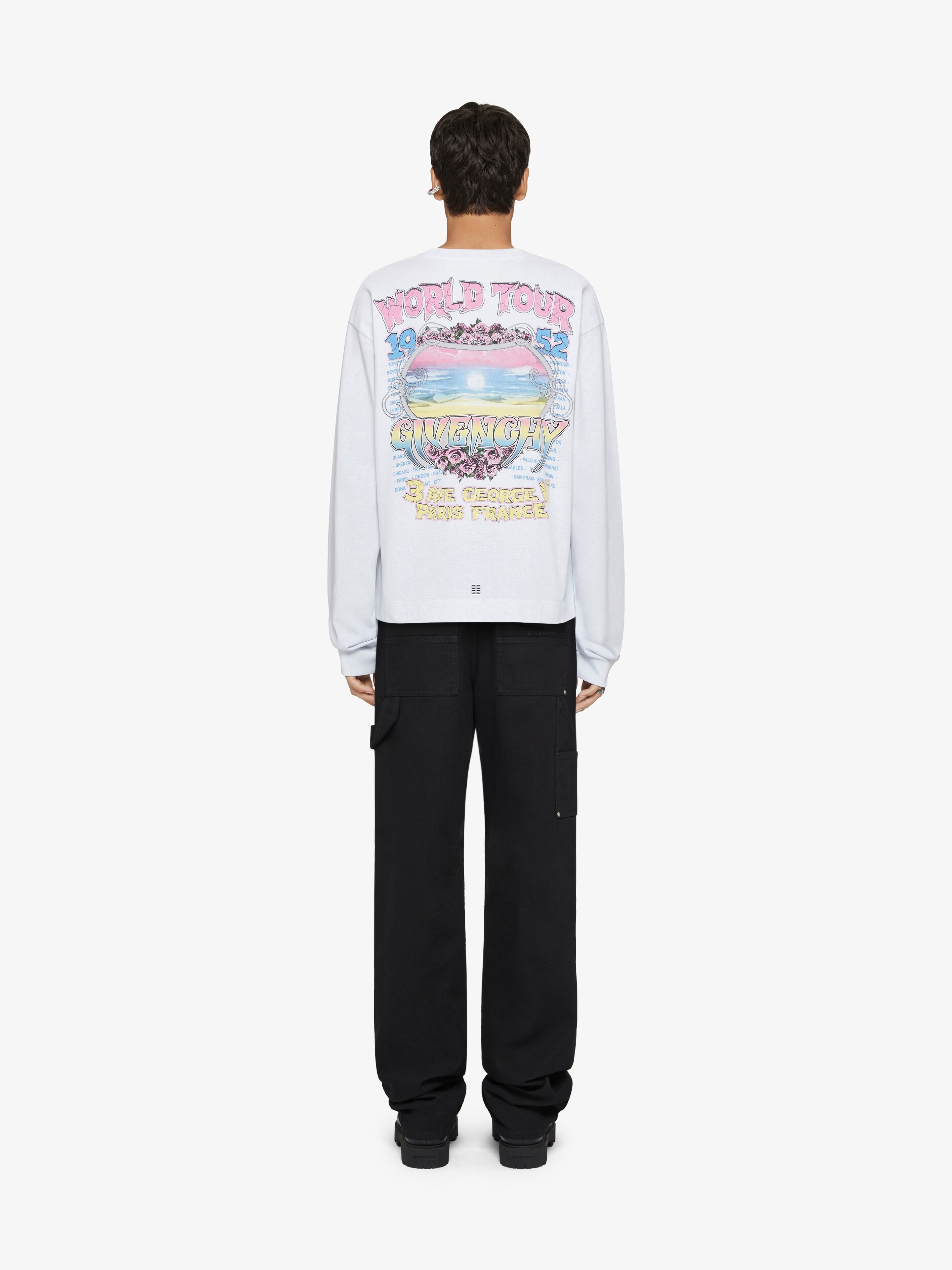 Givenchy o1w1db10325 Boxy Fit Long Sleeves T-Shirt in White Size US XXL / EU 58 / 5 - 4 Thumbnail