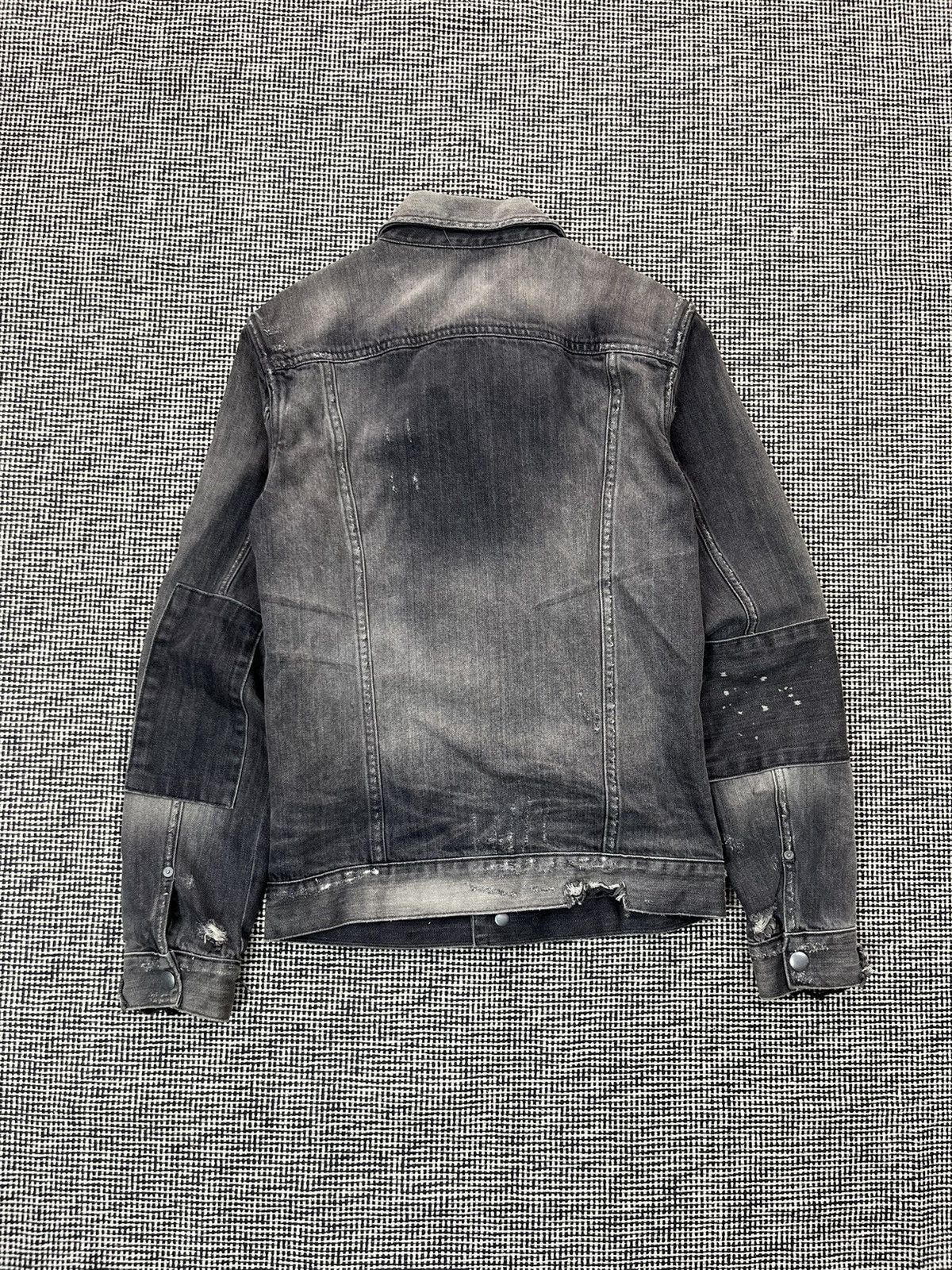 Other ➕ Allsaints distressed black faded washed denim jacket Size US XS / EU 42 / 0 - 4 Thumbnail