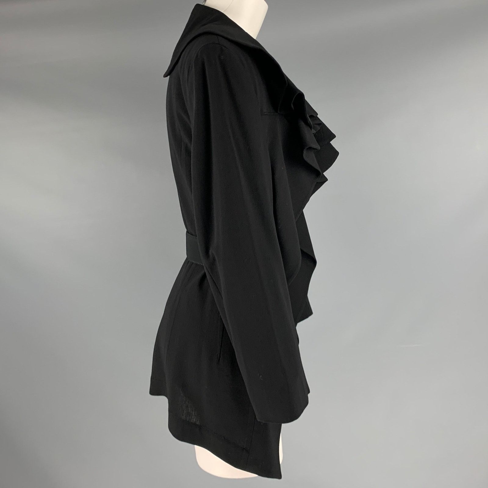 Comme des Garcons COMME des GARCONS Size S Black Wool Open Front Jacket Size S / US 4 / IT 40 - 3 Thumbnail