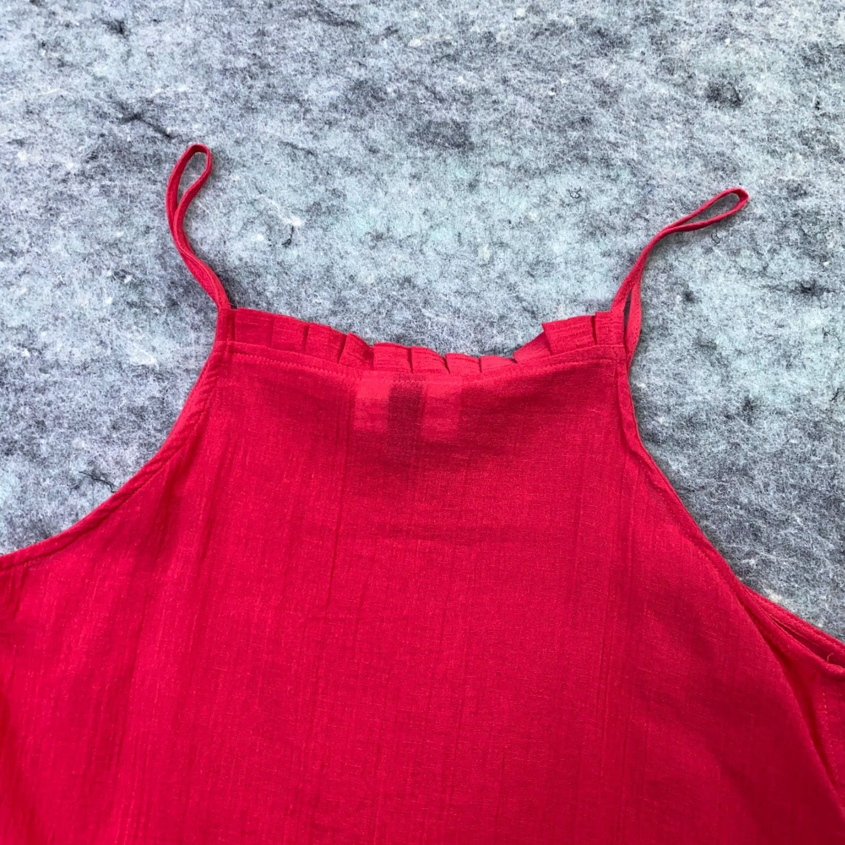 Vintage Universal Thread Shirt Womens Medium Red Blouse Spaghetti Strap Semi-Sheer Top Size M / US 6-8 / IT 42-44 - 5 Thumbnail