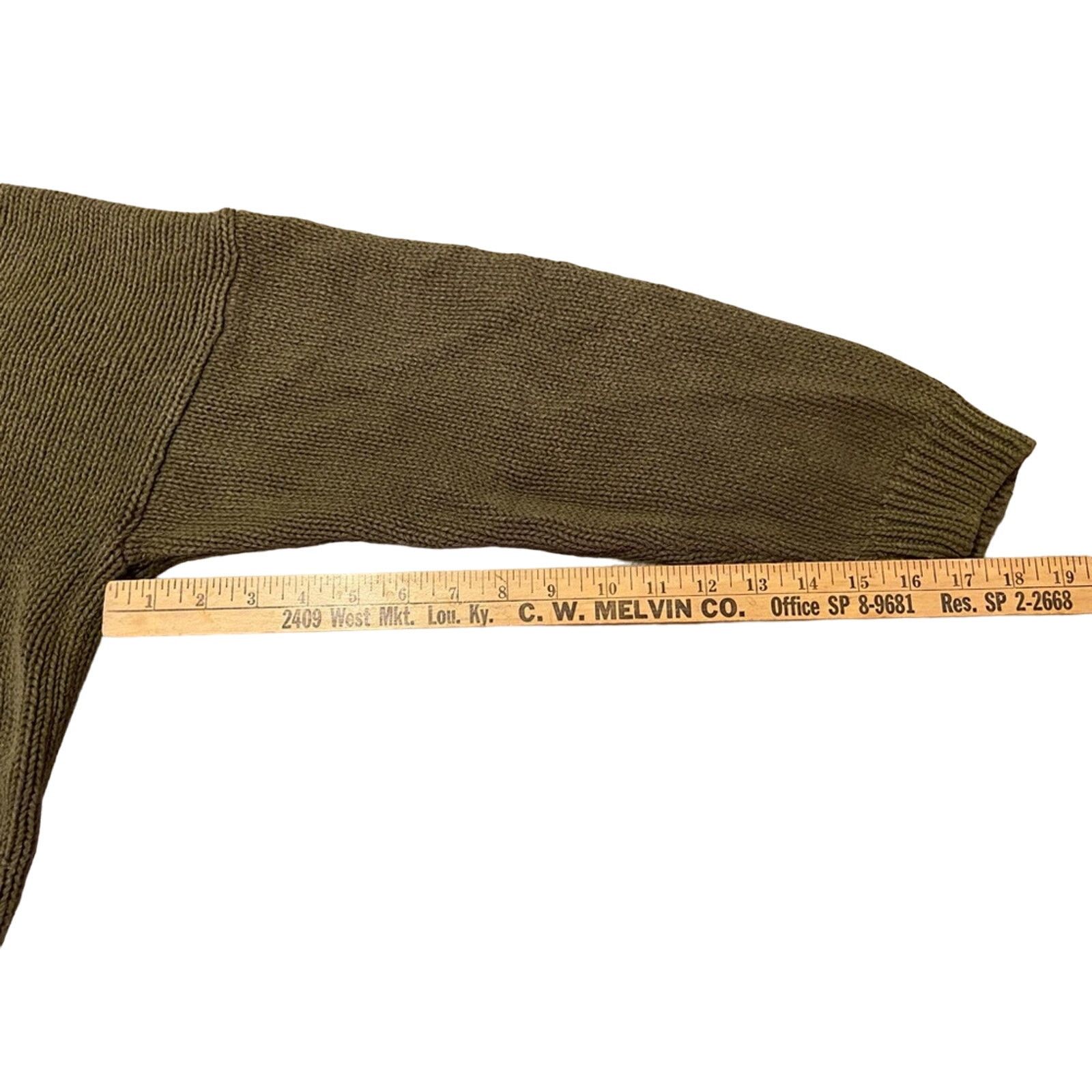 Other Fast Pace Chunky knit Olive Green Sweater Size M / US 6-8 / IT 42-44 - 6 Thumbnail