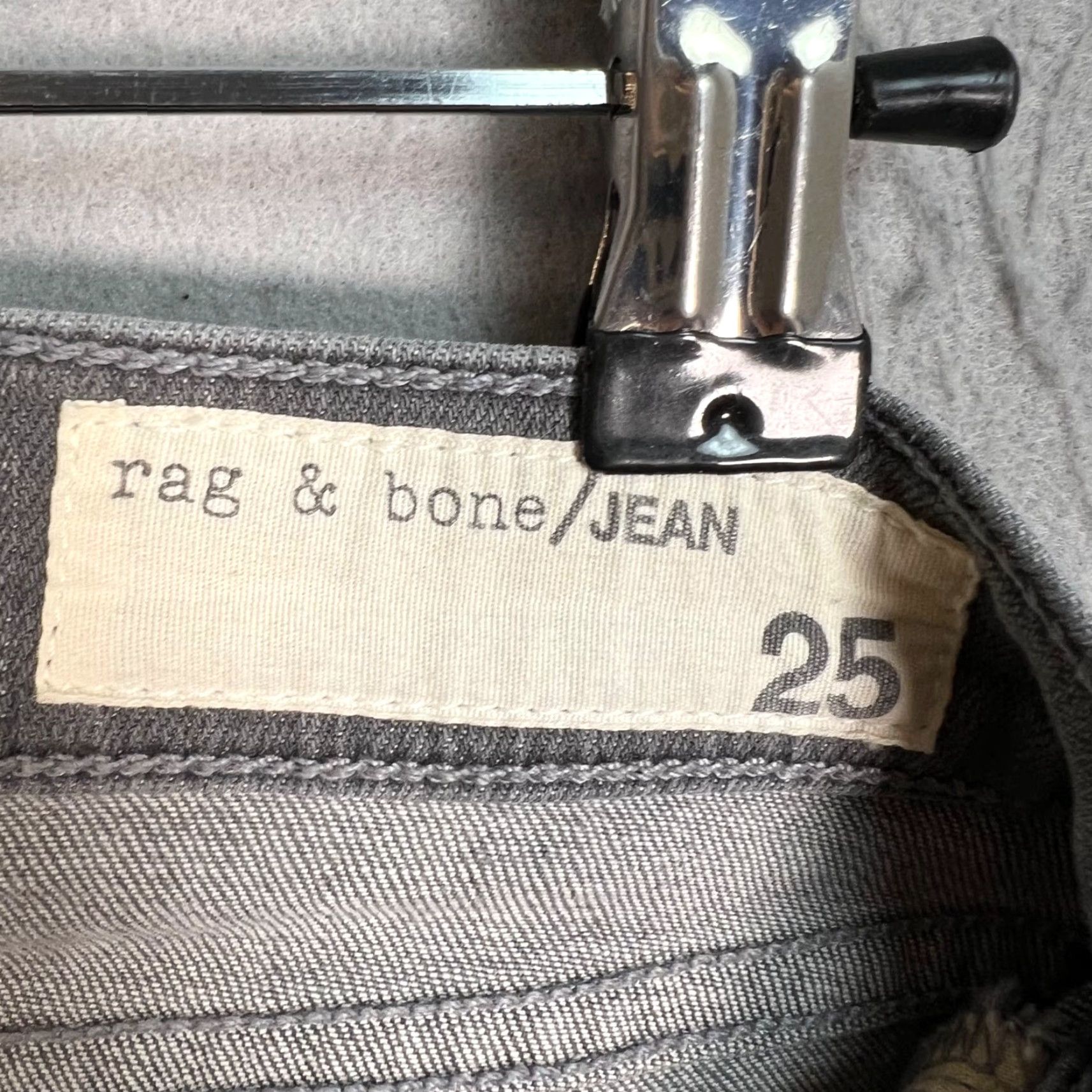 Rag & Bone rag & bone Jeans Womens Skinny 25 Gray Stretch Denim Low Rise 29in 5-Pocket Mens? Women? Size 42" / US 20 - 3 Thumbnail