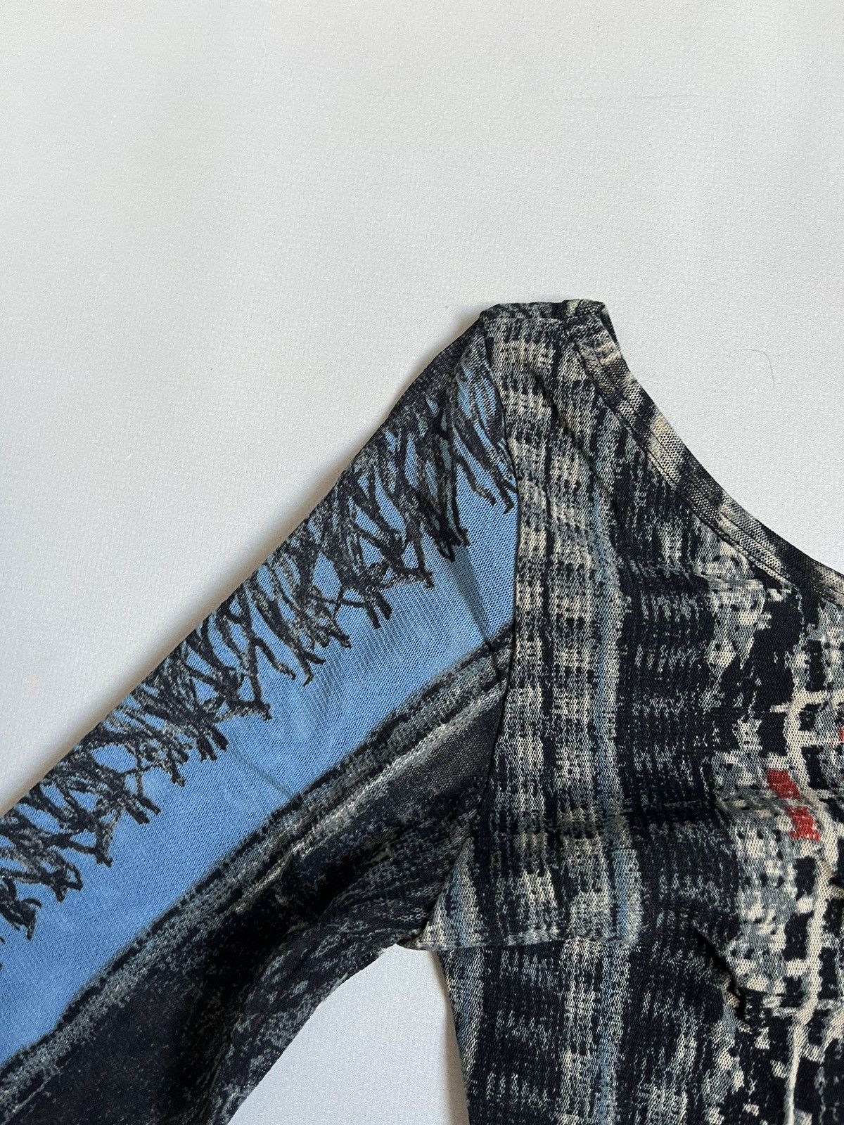 Jean Paul Gaultier Legatte Jeans Multicolor Printed Asymmetrical Longsleeve Size M / US 6-8 / IT 42-44 - 16 Thumbnail