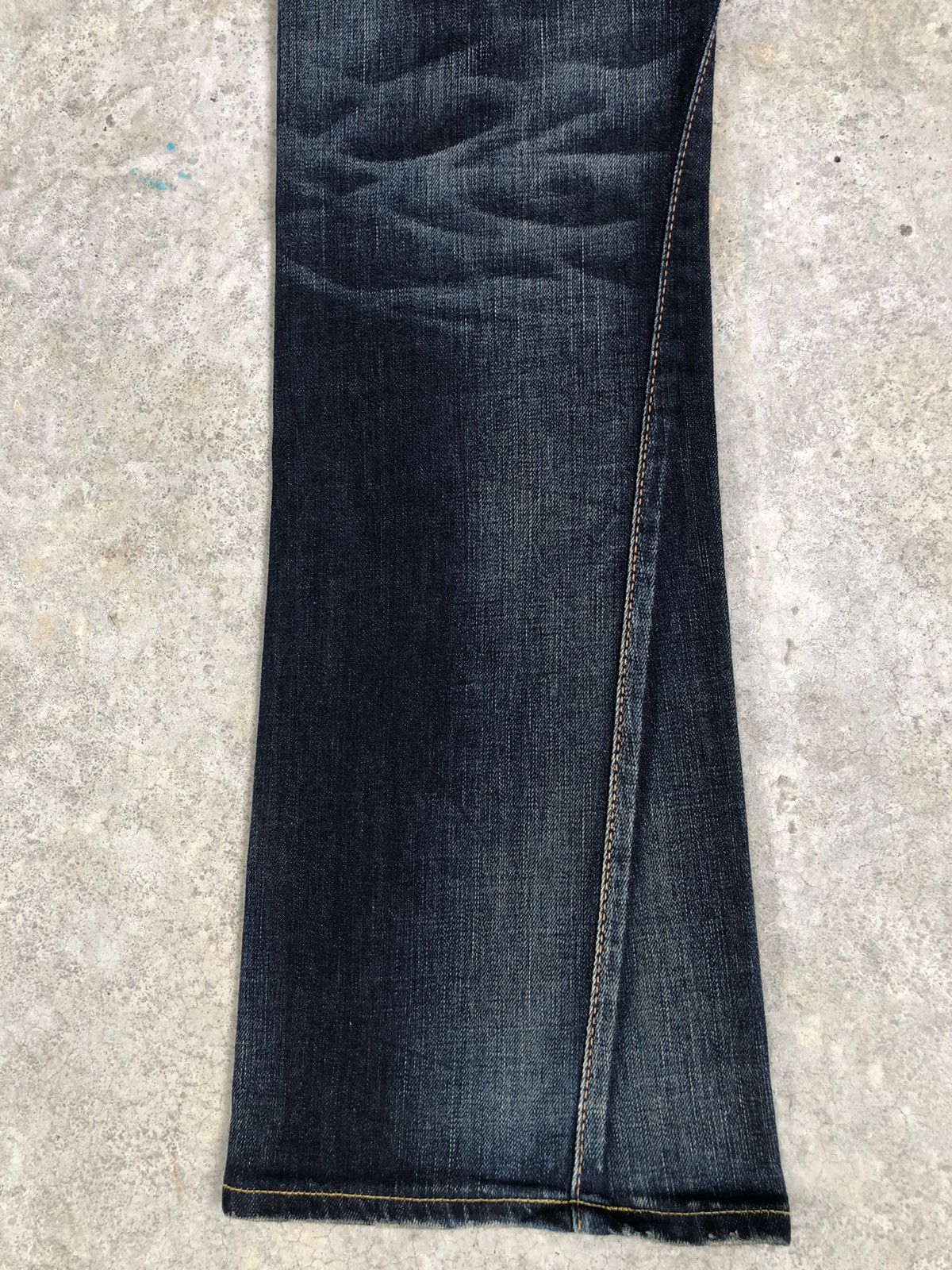 If Six Was Nine Japanese Edwin Blue Trip Flared Jeans Distressed Jeans Size US 32 / EU 48 - 11 Thumbnail