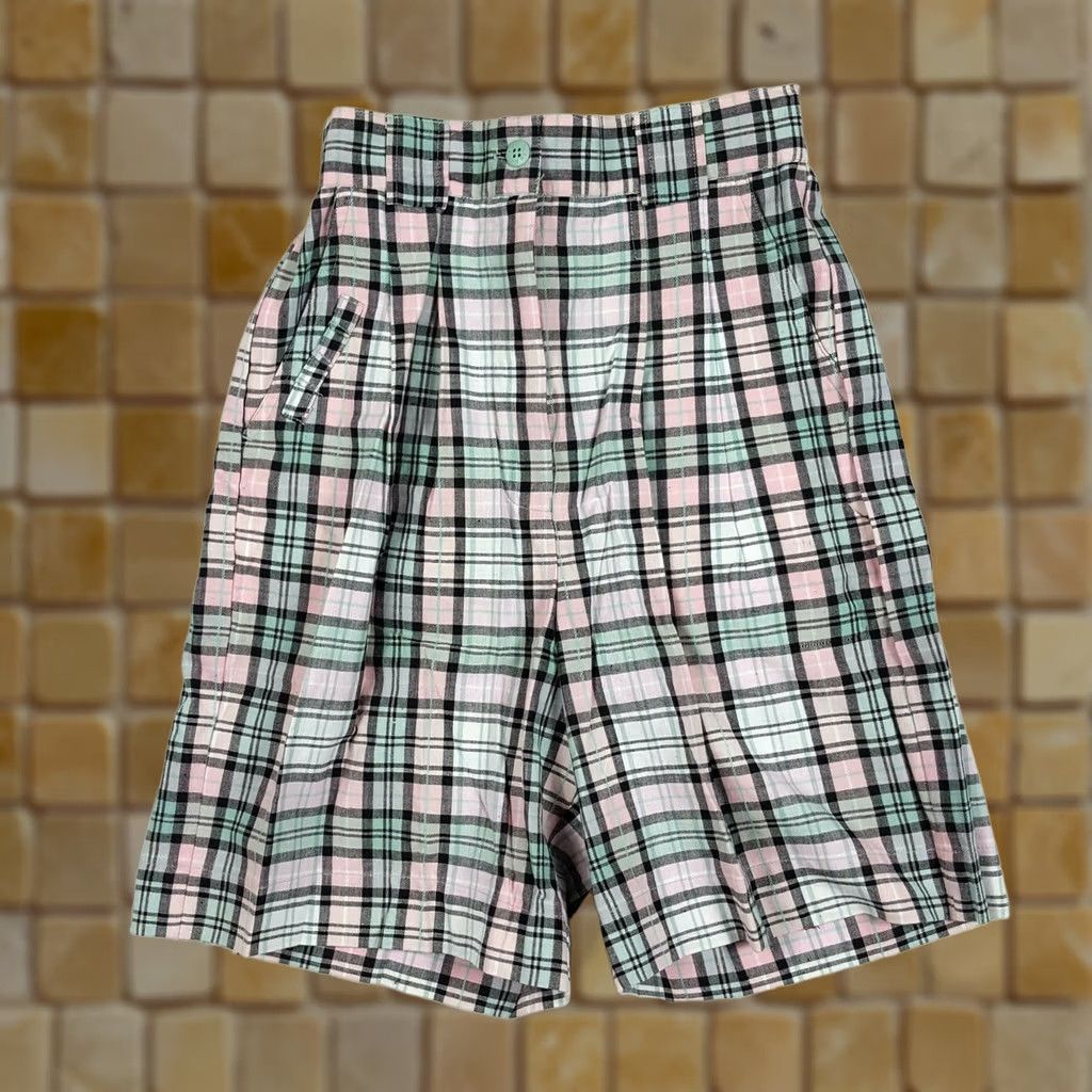 Vintage VINTAGE La Mode Plaid Women's Size 6 High Waist Outdoor Chino Golf Shorts NOS Size 42" / US 20 - 1 Thumbnail