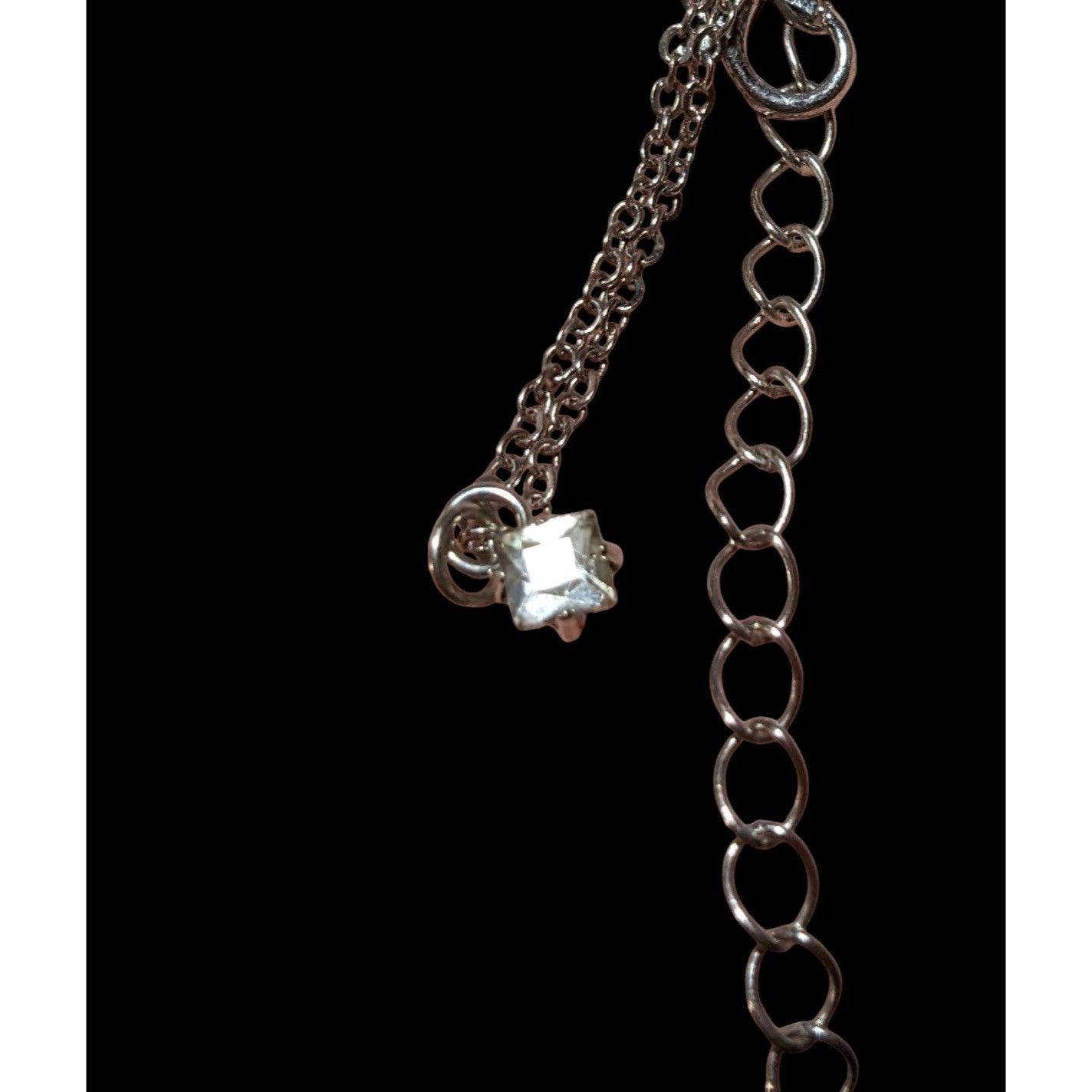 Other Minimalist Offset Square Gemmed Pendant Necklace Size ONE SIZE - 4 Thumbnail