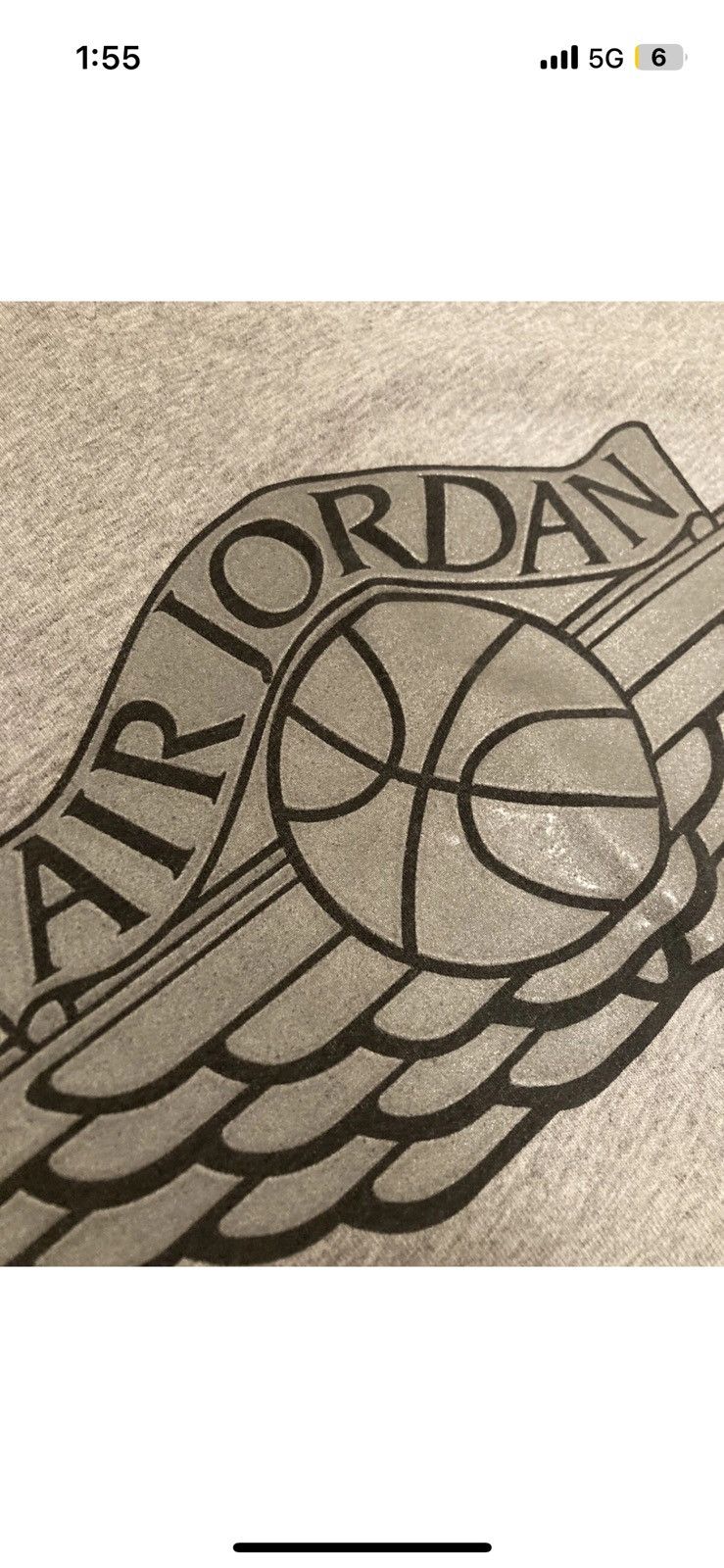 Jordan Brand VINTAGE NIKE AIR JORDAN 1 WINGS GREY CO.JP MEN'S T-SHIRT Size US L / EU 52-54 / 3 - 3 Thumbnail