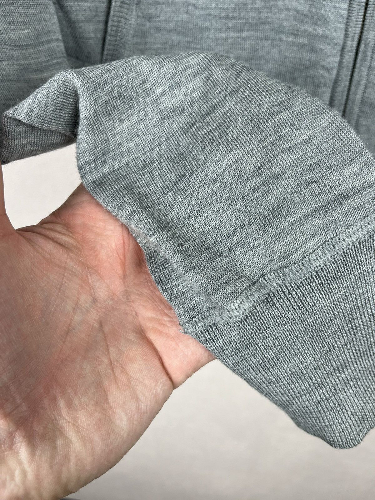 Allsaints AllSaints Spitalfields Merino Wool Sweater Zip Hoodie Gray Size US S / EU 44-46 / 1 - 4 Thumbnail
