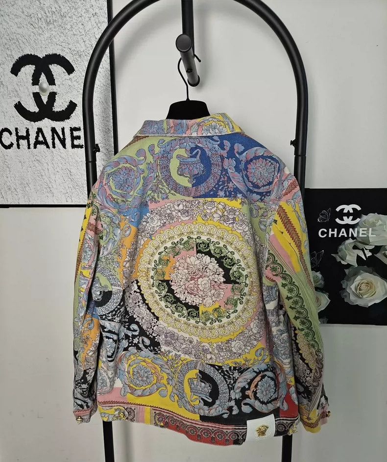 Versace Versace Floral printed denim jacket Size S / US 4 / IT 40 - 2 Thumbnail