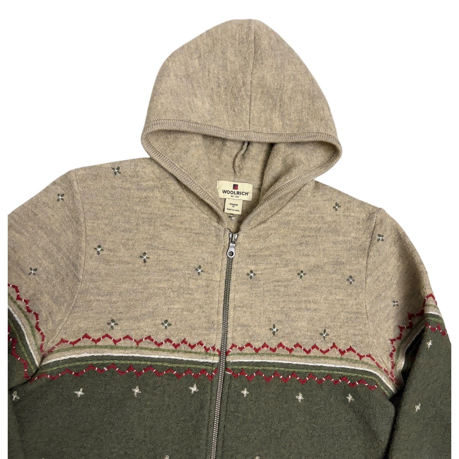 Woolrich Woolen Mills WOOLRICH 100% Wool Light Hooded Jacket Womens Medium Size M / US 6-8 / IT 42-44 - 2 Thumbnail