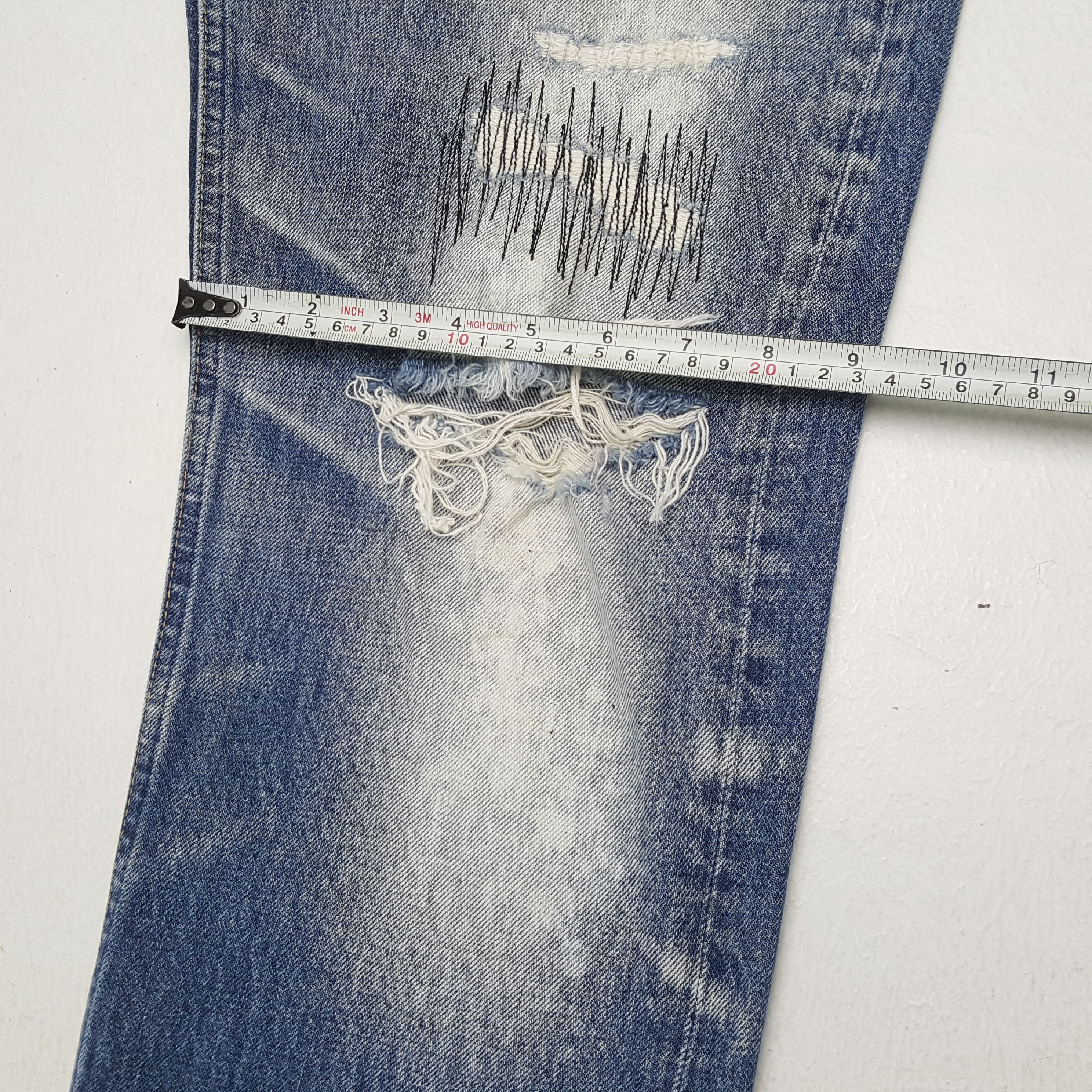 Japanese Brand × Vintage SWEATS BLOODS Rare Design Fashion Style Distressed Jeans Size US 33 - 10 Thumbnail
