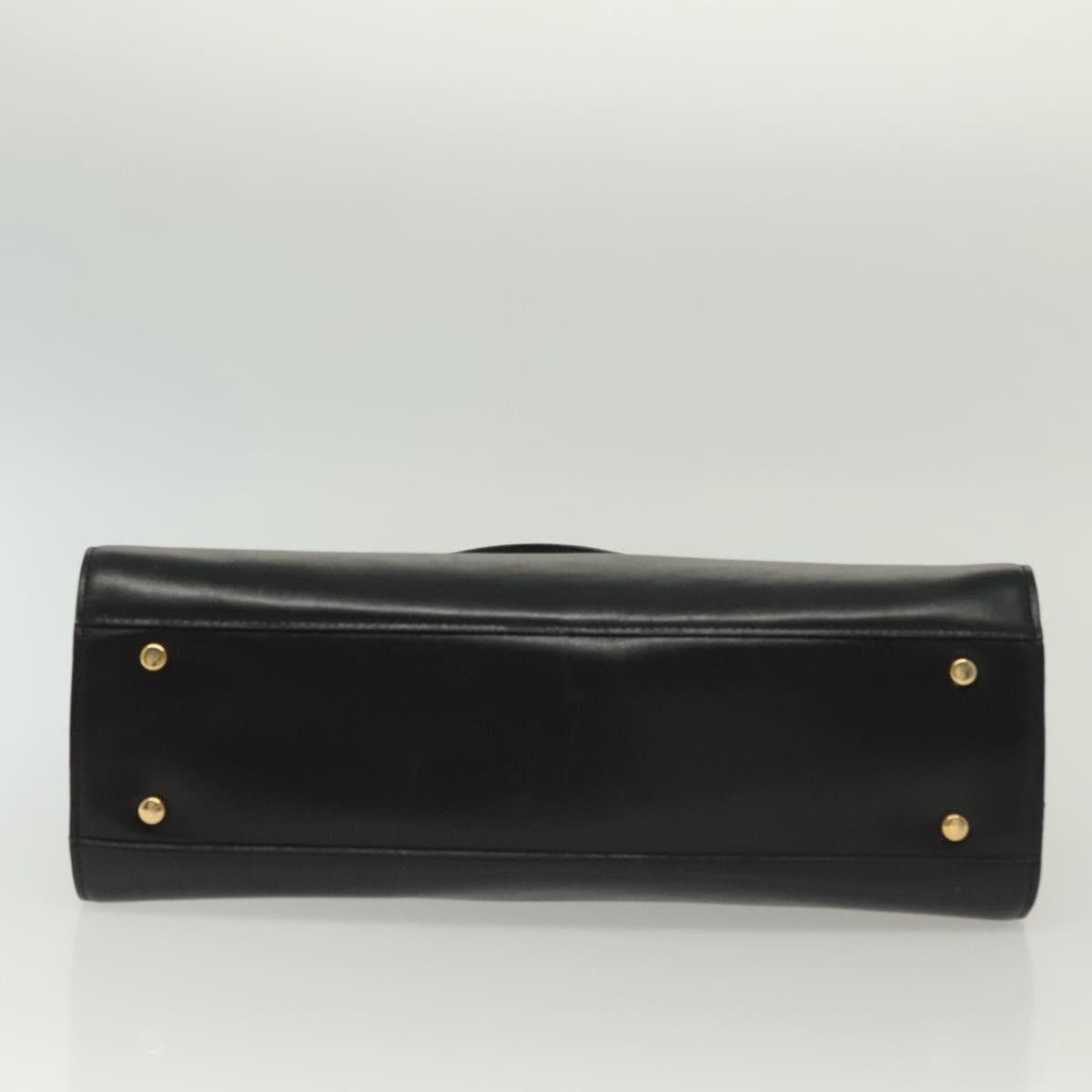 Celine CELINE Hand Bag Leather Black Gold Size ONE SIZE - 9 Thumbnail