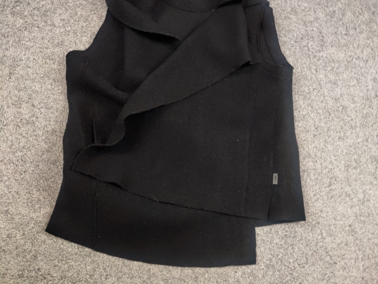OSKA Oska Germany Design Black Wool Avant Garde Asymmetrical Vest Size M / US 6-8 / IT 42-44 - 9 Thumbnail