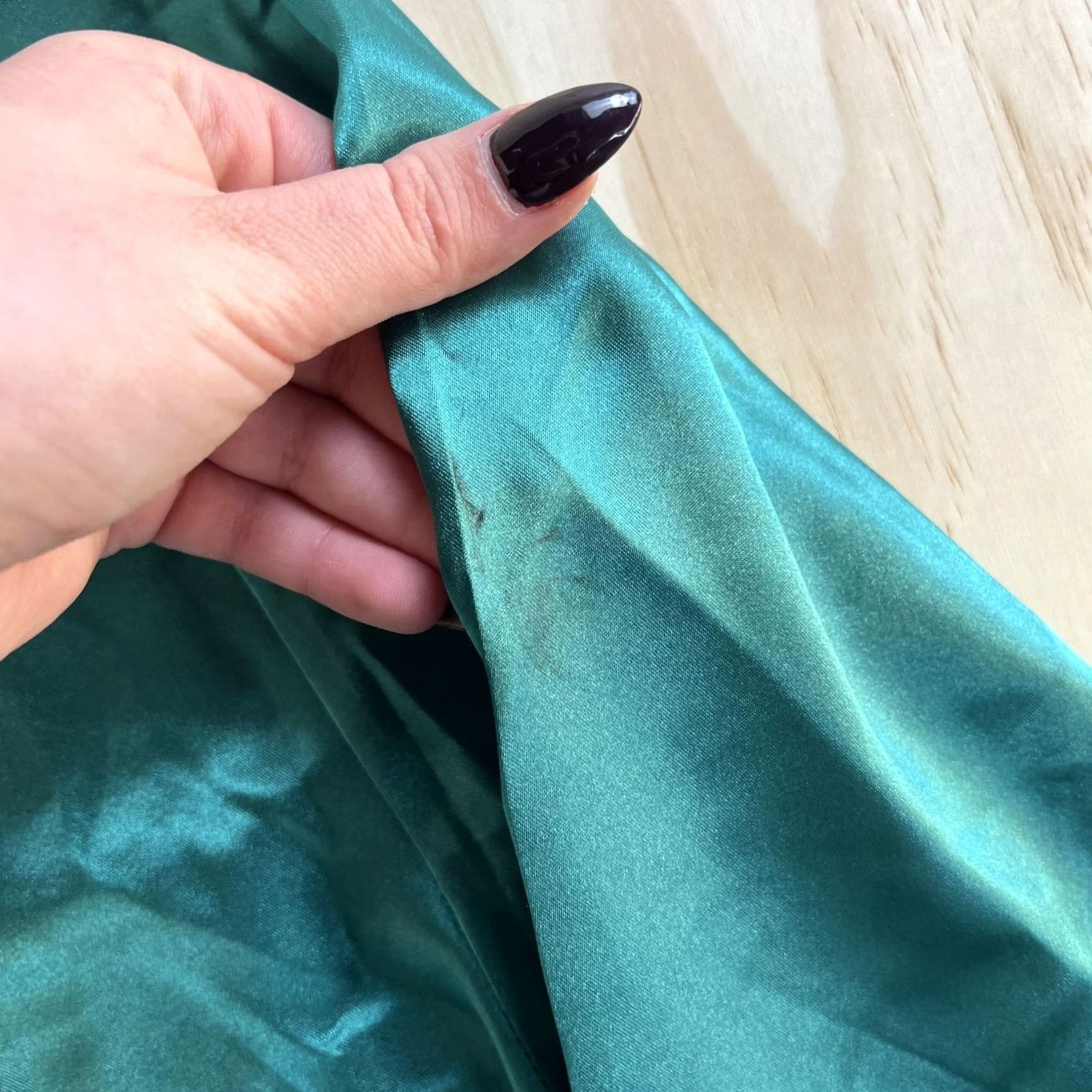 Vintage Satin Pajama Set Womens Large Green Button Front Long Sleeve 2 Piece Sleepwear Size L / US 10 / IT 46 - 5 Thumbnail