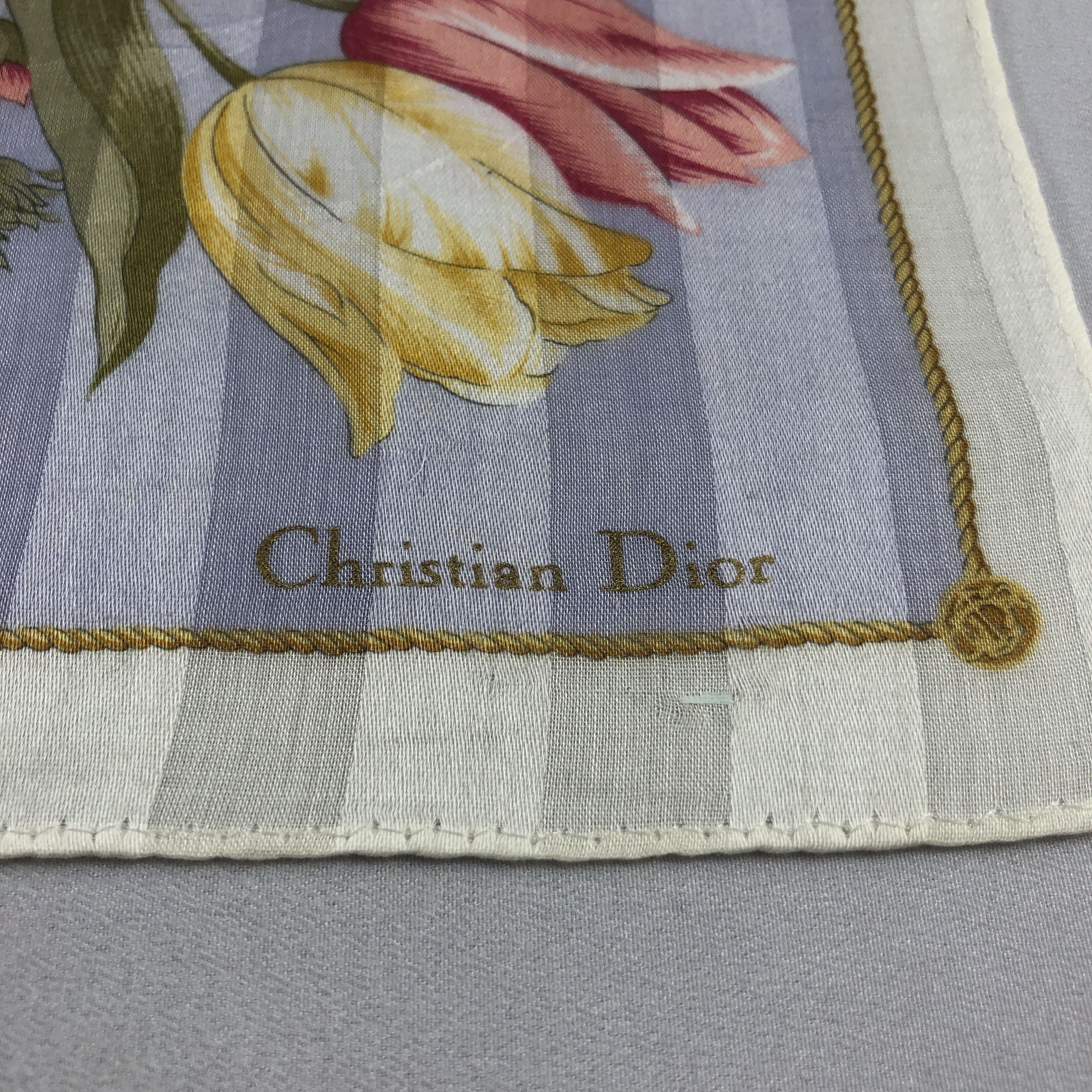 Christian Dior Monsieur Christian Dior Handkerchief Neckerchief Bandana H2974 Size ONE SIZE - 3 Thumbnail