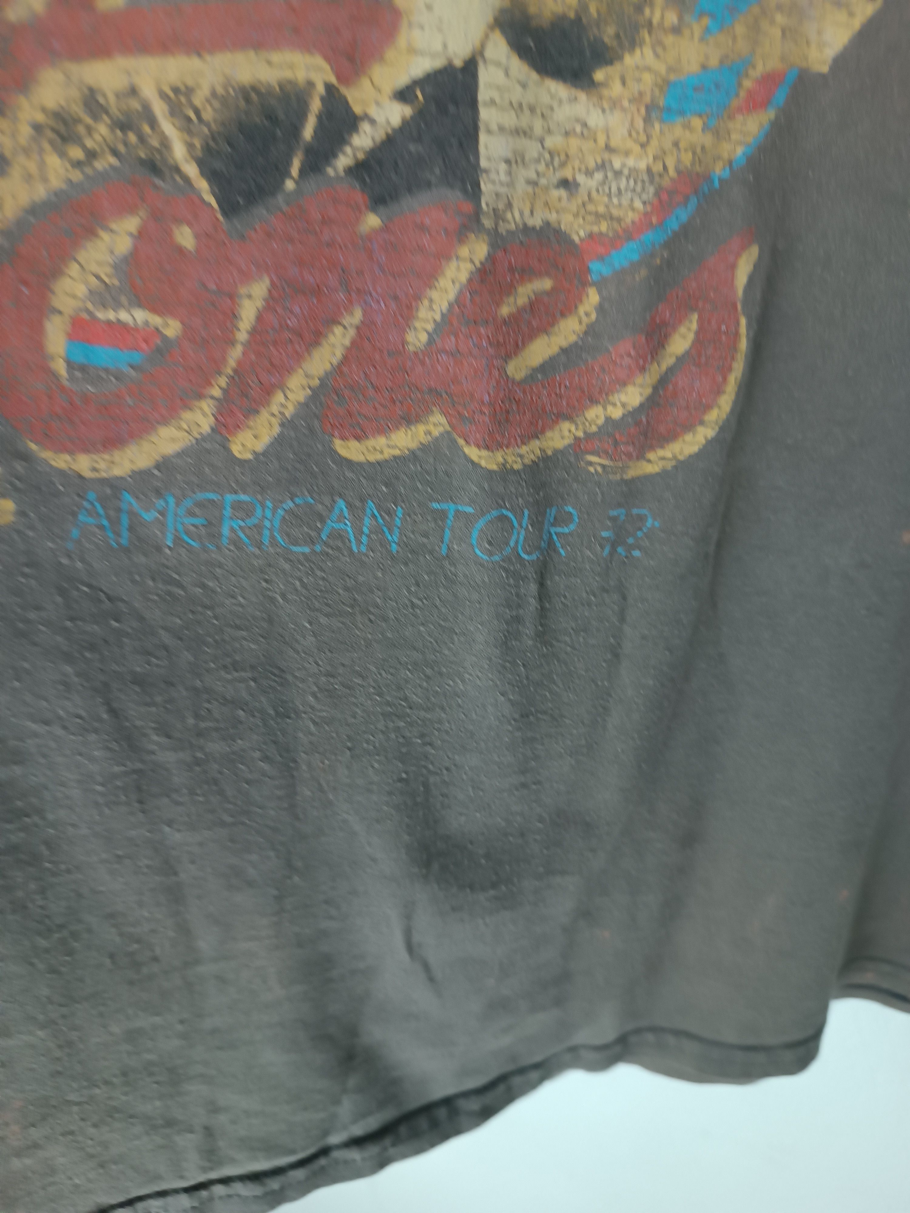 Band Tees THRASHED FADED VINTAGE ROLLING STONES US TOUR beatles who Size US XL / EU 56 / 4 - 9 Thumbnail