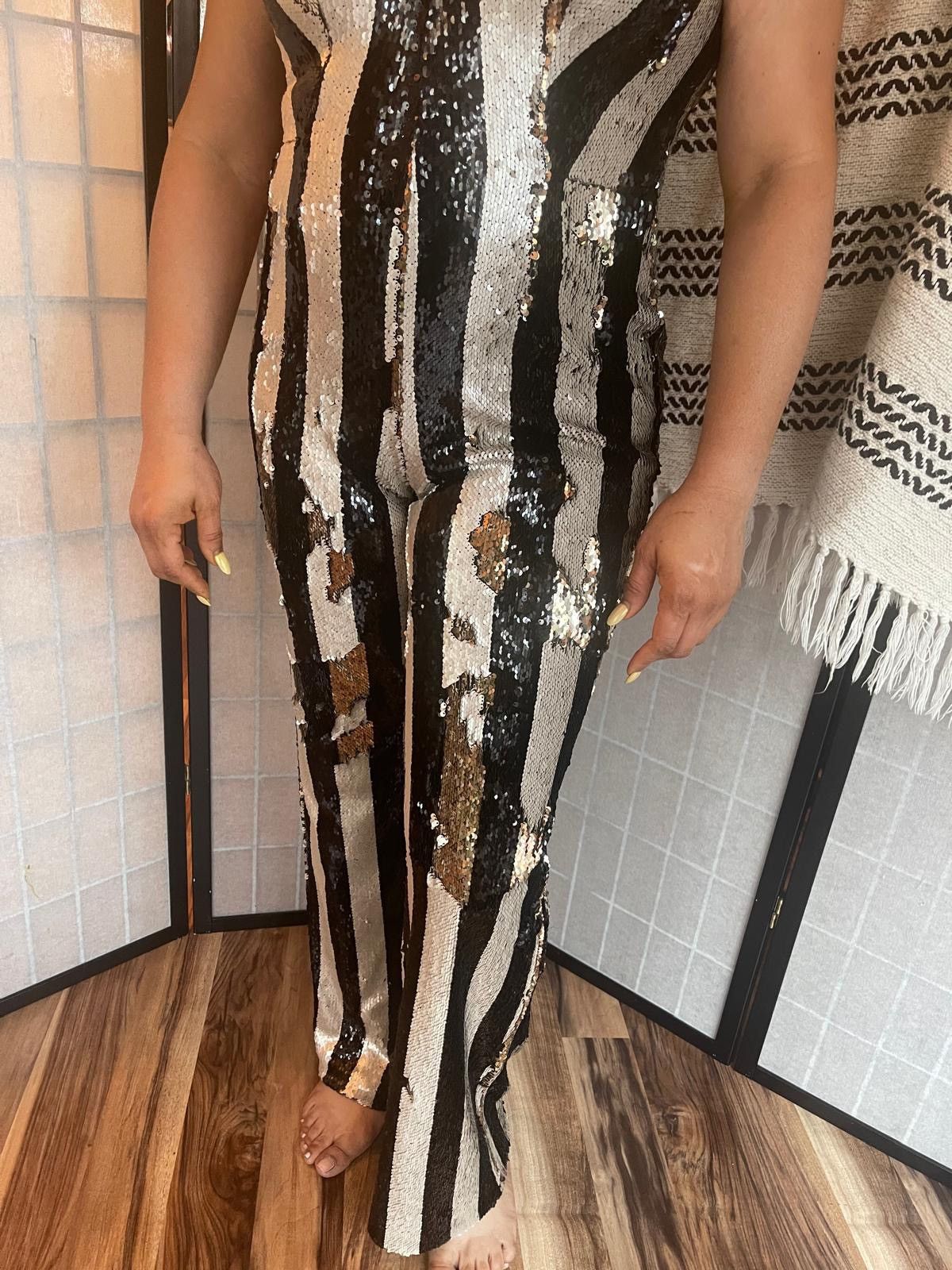 Dress the Population Striped sequin romper Size M / US 6-8 / IT 42-44 - 1 Thumbnail