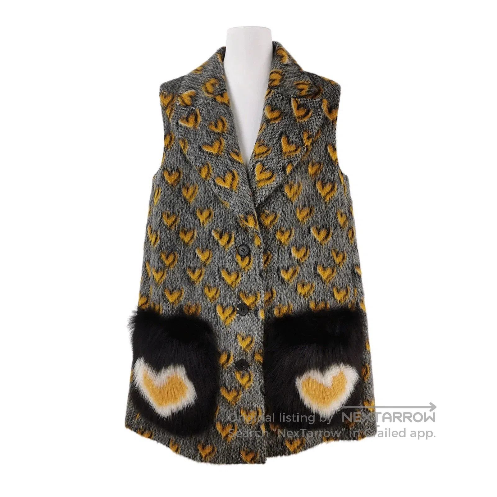 Fendi fendi heart patterned wool blend vest. Size US M / EU 48-50 / 2 - 1 Thumbnail