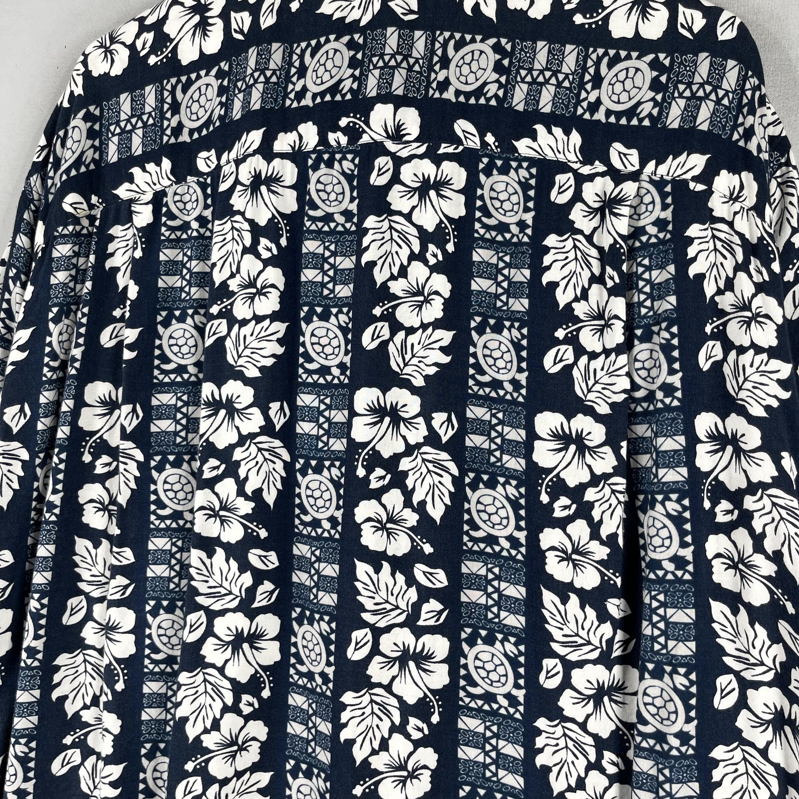 Other Vintage Y2K Hawaiian Tribal Hibiscus Flower Motive Shirt Size US XXL / EU 58 / 5 - 8 Thumbnail