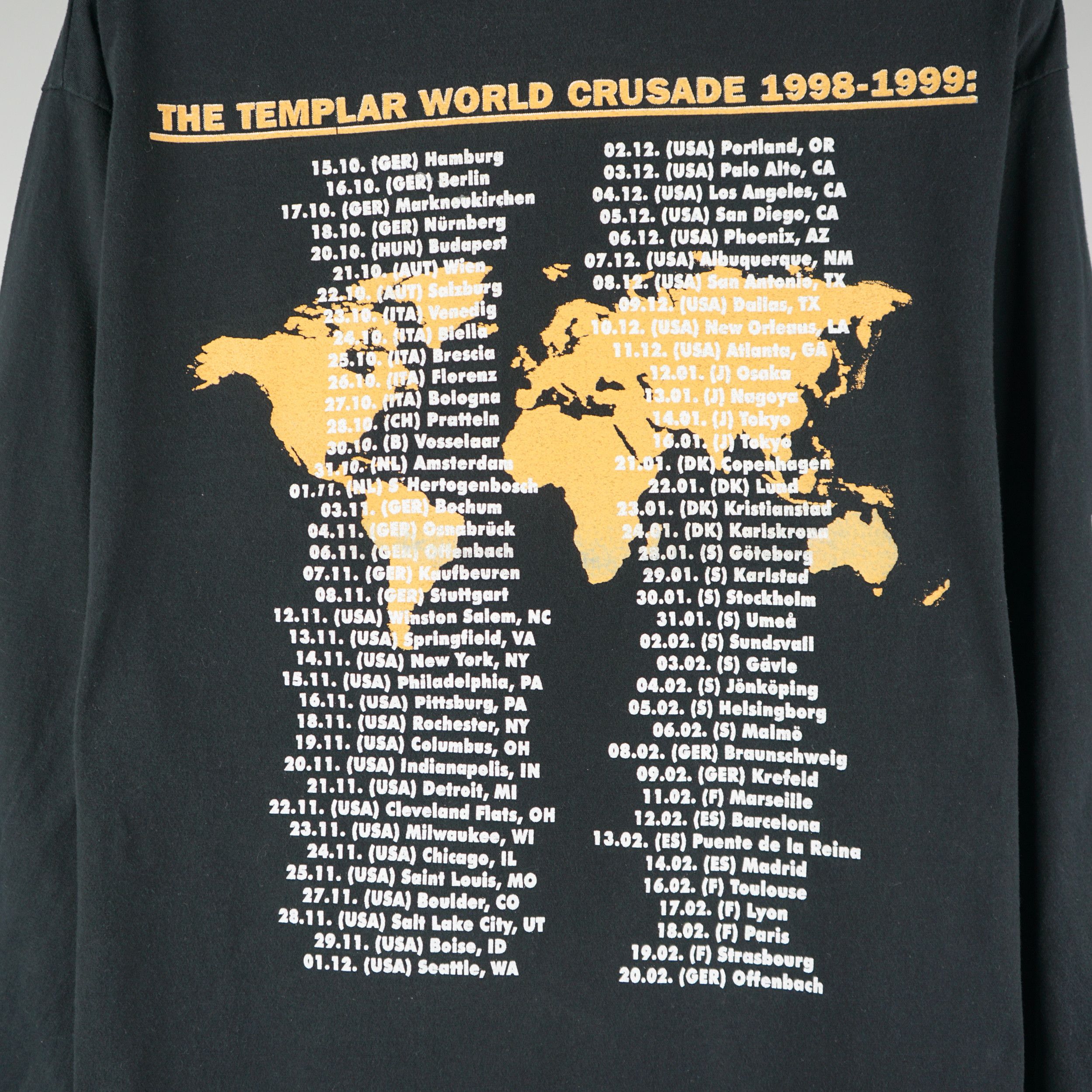 Band Tees × Vintage Vintage 1998 Hammerfall Tour T-Shirt Size US XL / EU 56 / 4 - 7 Thumbnail