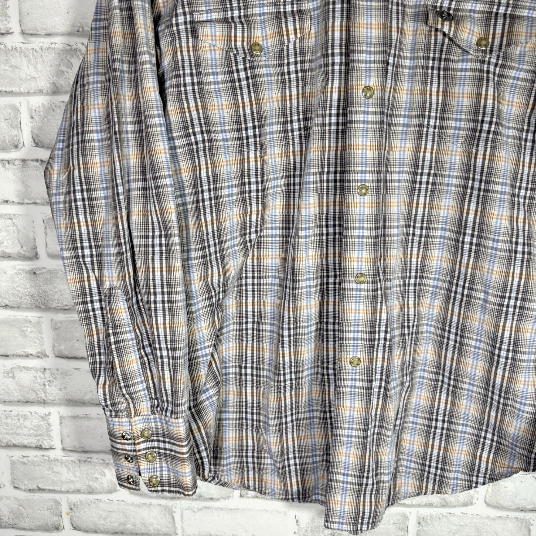 George George Strait Plaid Long Sleeve Snap Button Down Shirt Mens Size M Size US M / EU 48-50 / 2 - 3 Thumbnail
