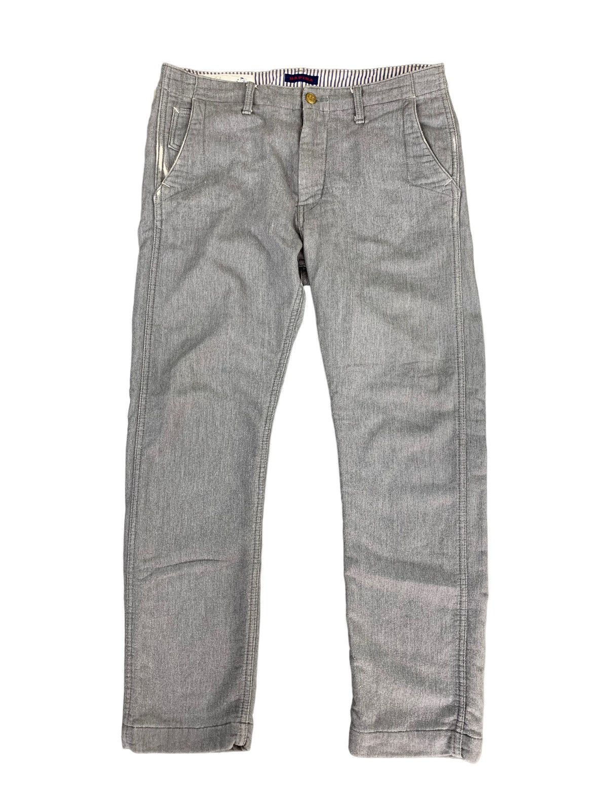 image of Designer Union Made Kafika Okayama Kojima Japan Cotton Pants in Grey, Men's (Size 32)