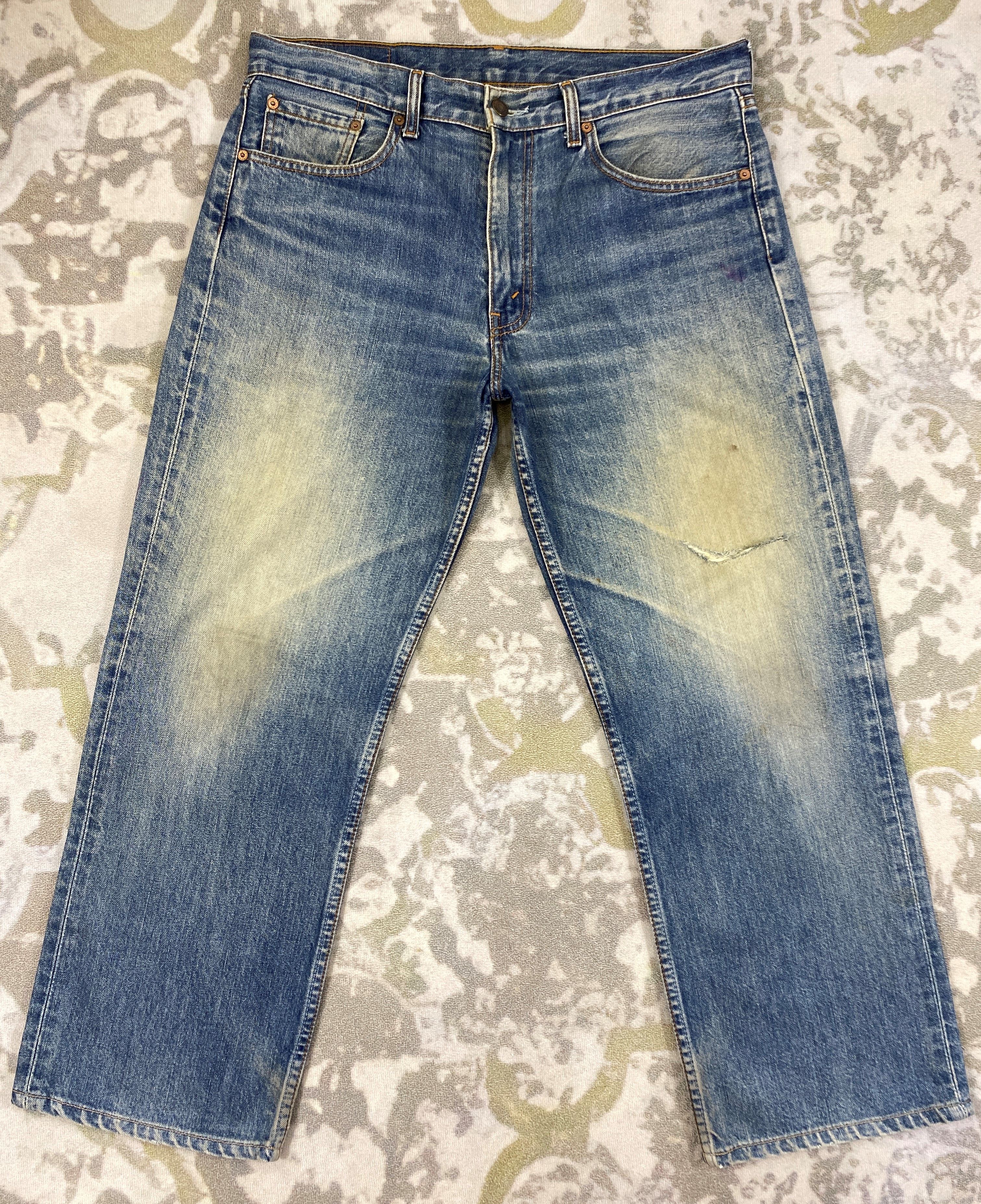 image of Distressed Denim x Hype Distressed Blue Vintage Levi's 511 35X27 Denim -Sj141 in Blue Distressed