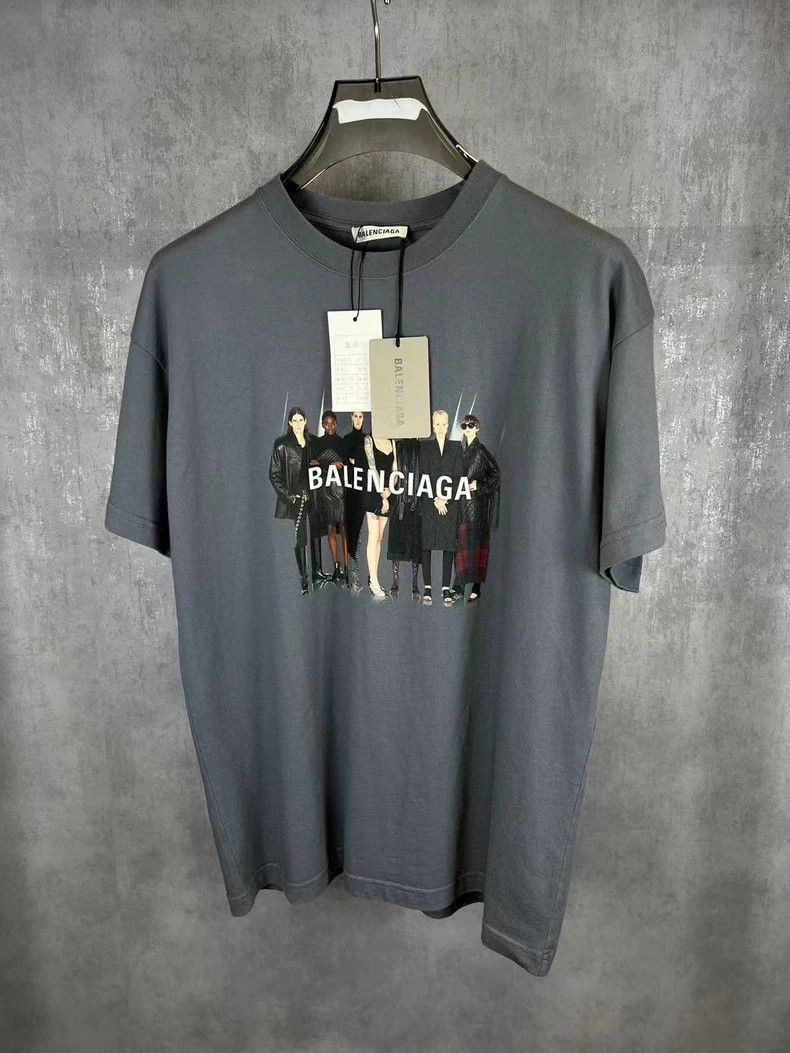 Balenciaga BALENCIAGA Gray Short Sleeve T-Shirt - dmc Size US M / EU 48-50 / 2 - 1 Thumbnail