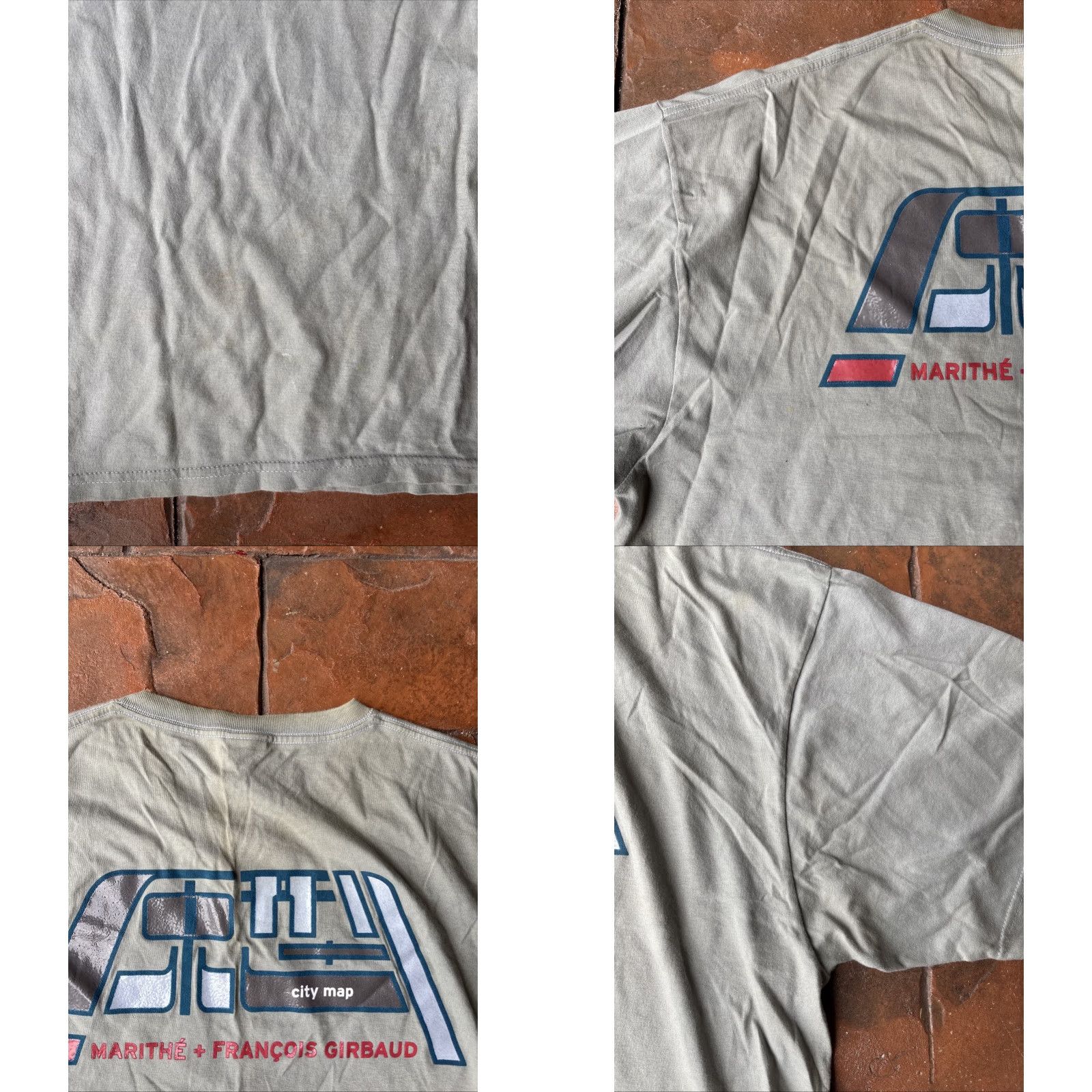 Vintage VINTAGE Marithe + Francois Girbaud City Map T-Shirt Mens 2XL Gray Hip Hop Grunge Designer 90s Size US L / EU 52-54 / 3 - 8 Thumbnail